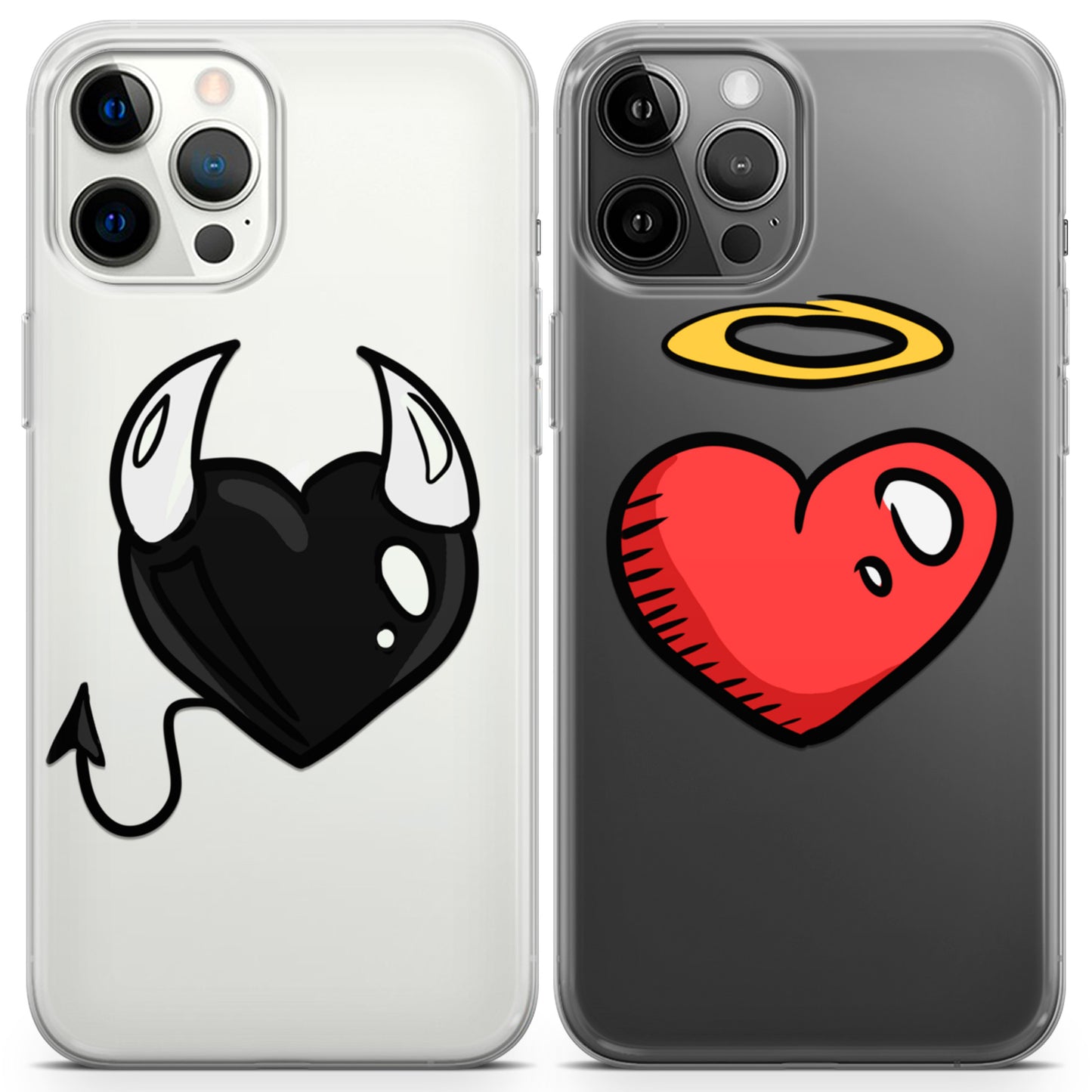 Cavka iPhone Couple Cases Angel and Devil Hearts