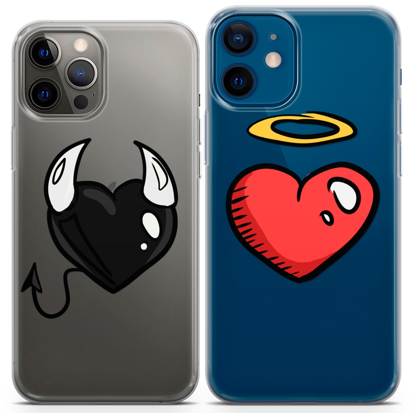 Cavka iPhone Couple Cases Angel and Devil Hearts