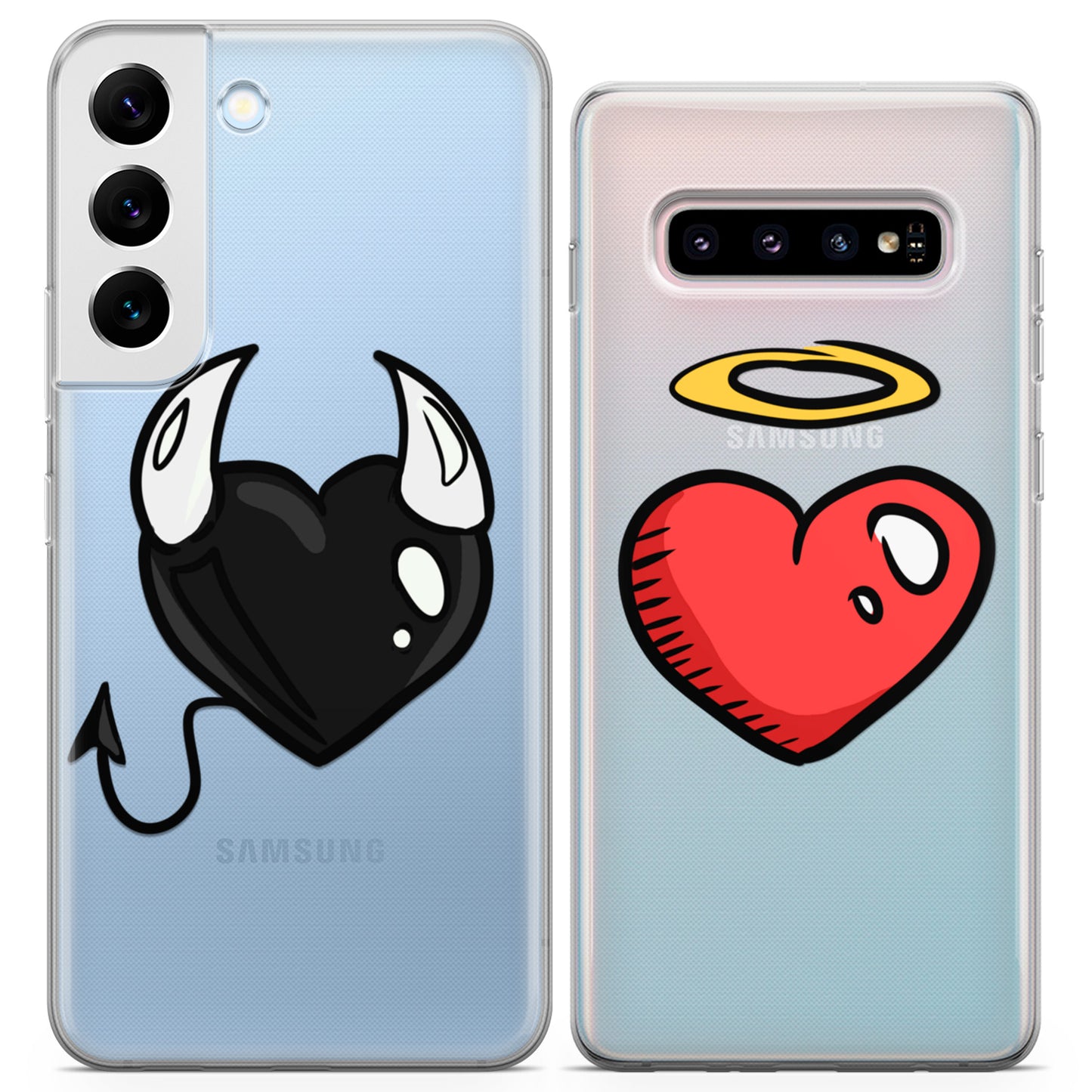 Cavka iPhone Couple Cases Angel and Devil Hearts