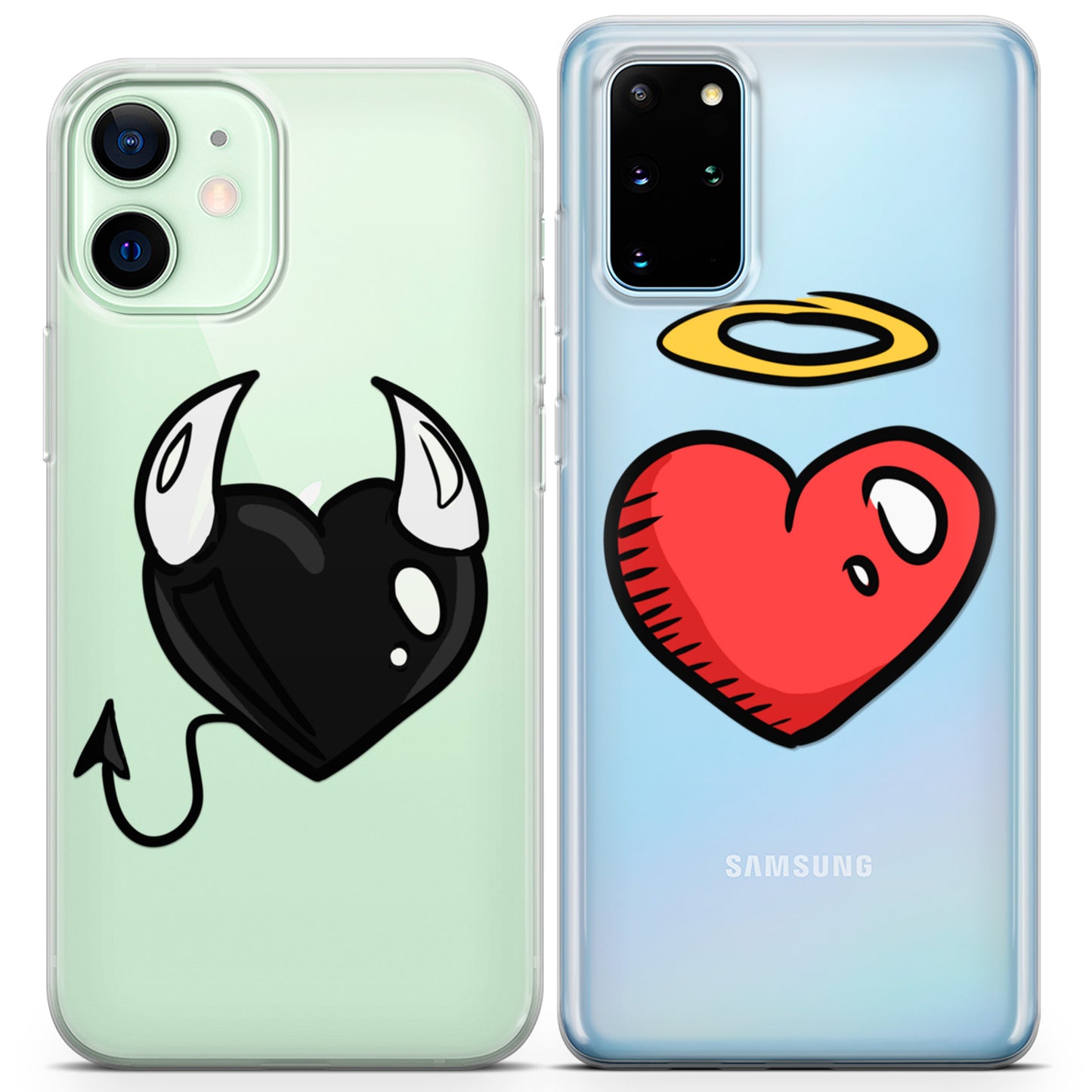 Cavka iPhone Couple Cases Angel and Devil Hearts