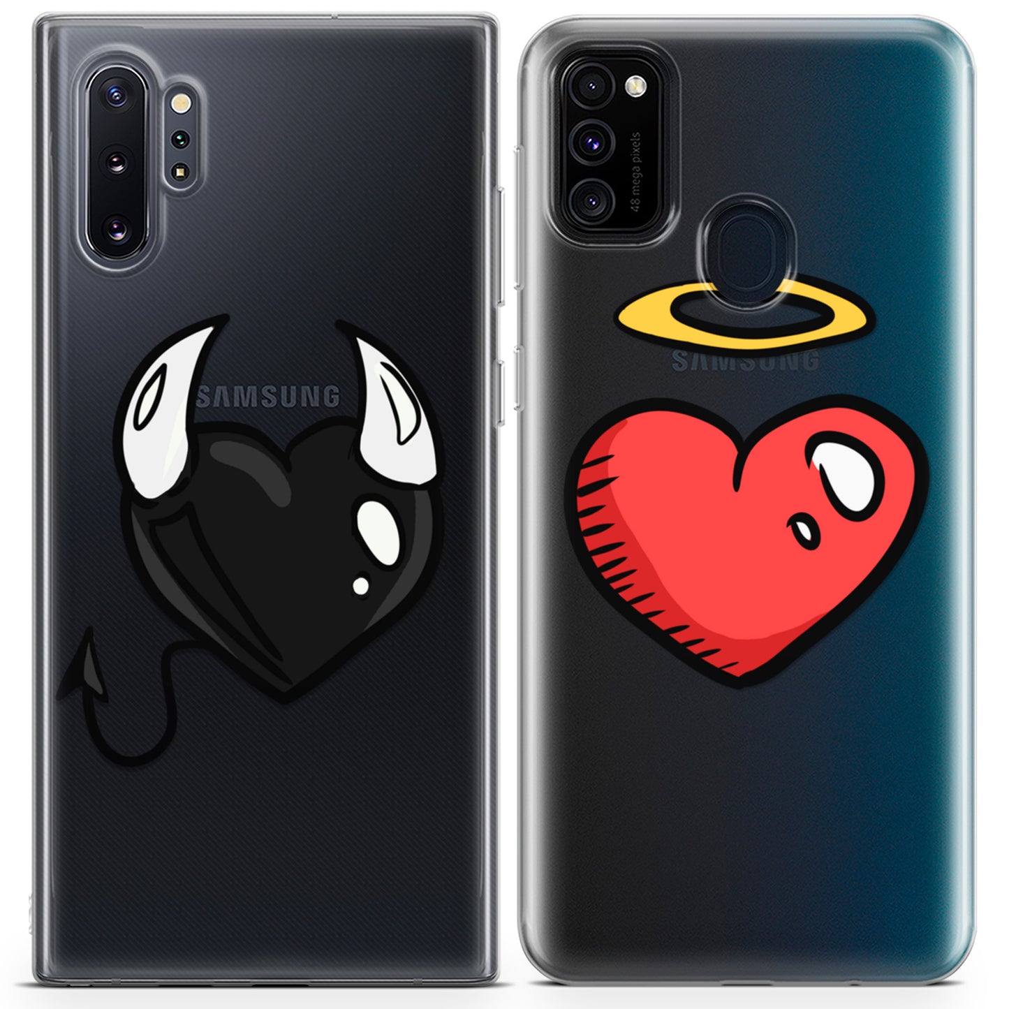 Cavka iPhone Couple Cases Angel and Devil Hearts