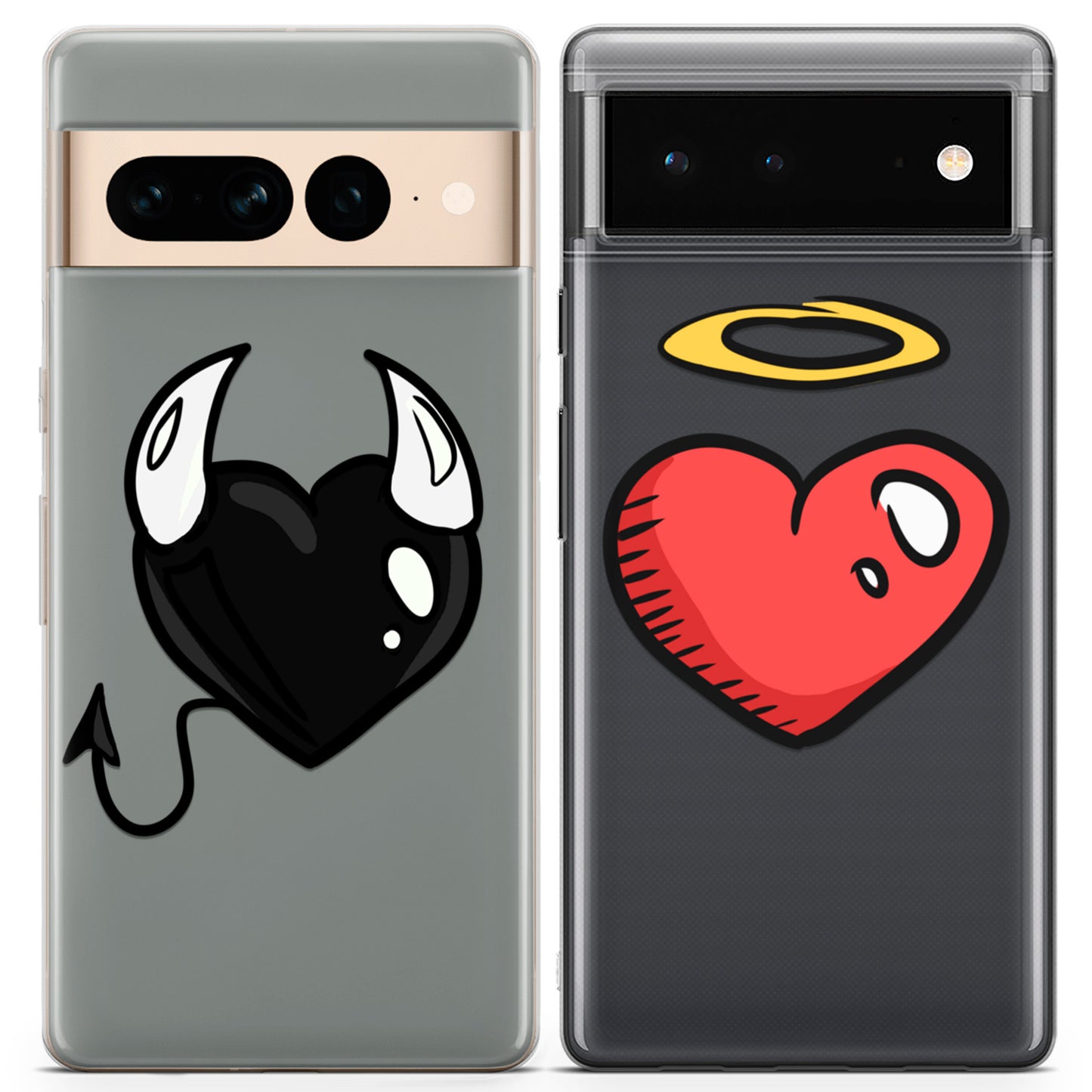 Cavka iPhone Couple Cases Angel and Devil Hearts