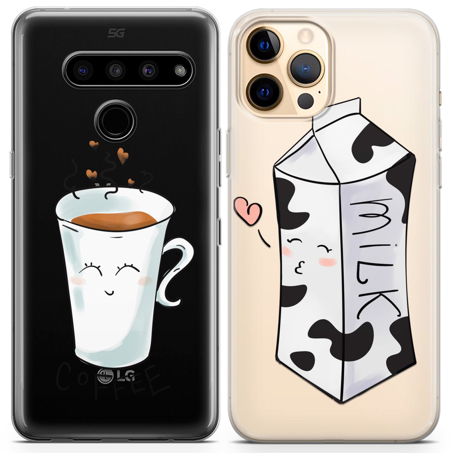 Cavka iPhone Couple Cases Milk and Coffee