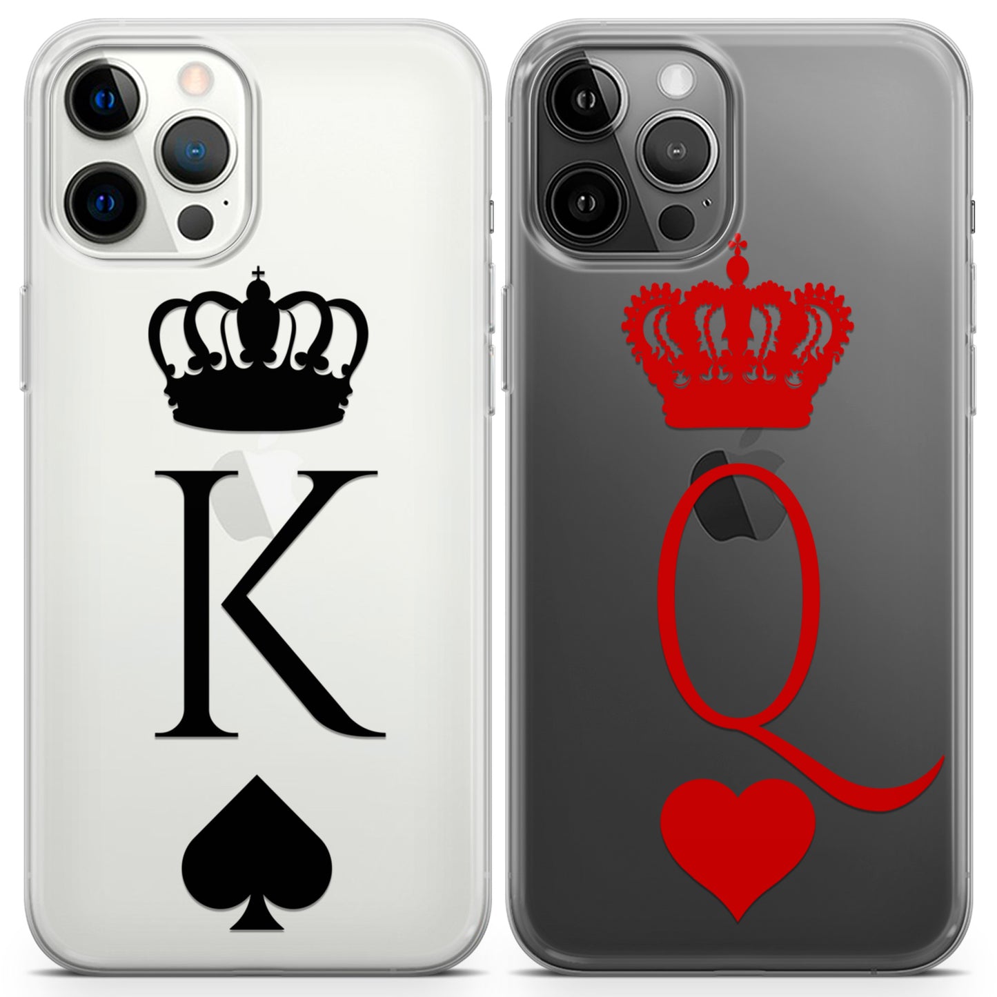 Cavka iPhone Couple Cases King and Queen Cards