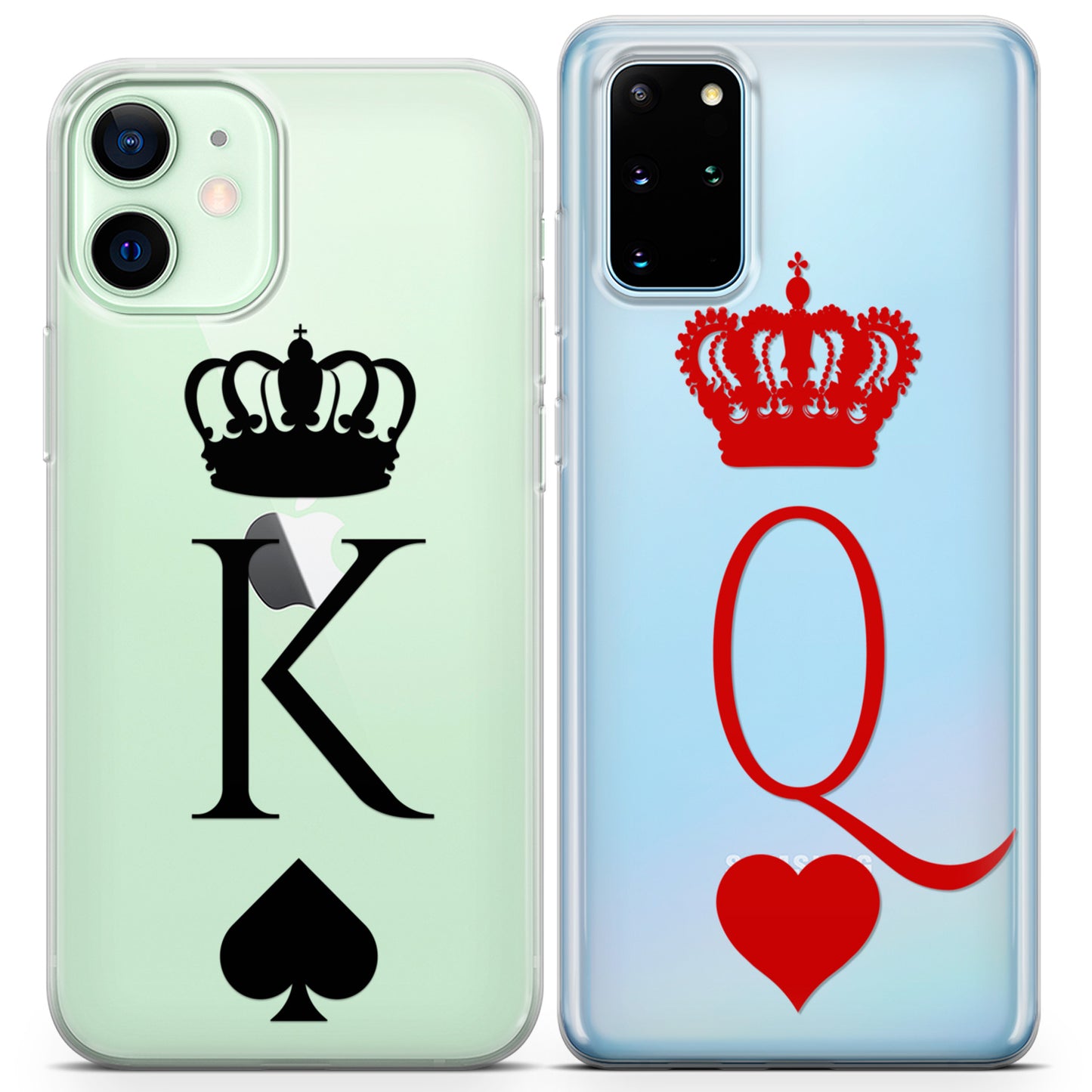 Cavka iPhone Couple Cases King and Queen Cards