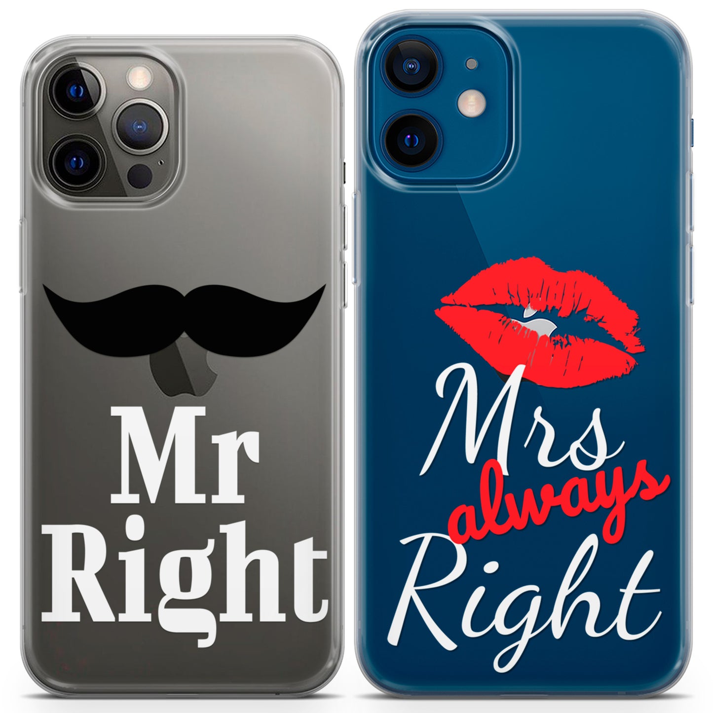 Cavka iPhone Couple Cases Mr Right and Mrs Always Right