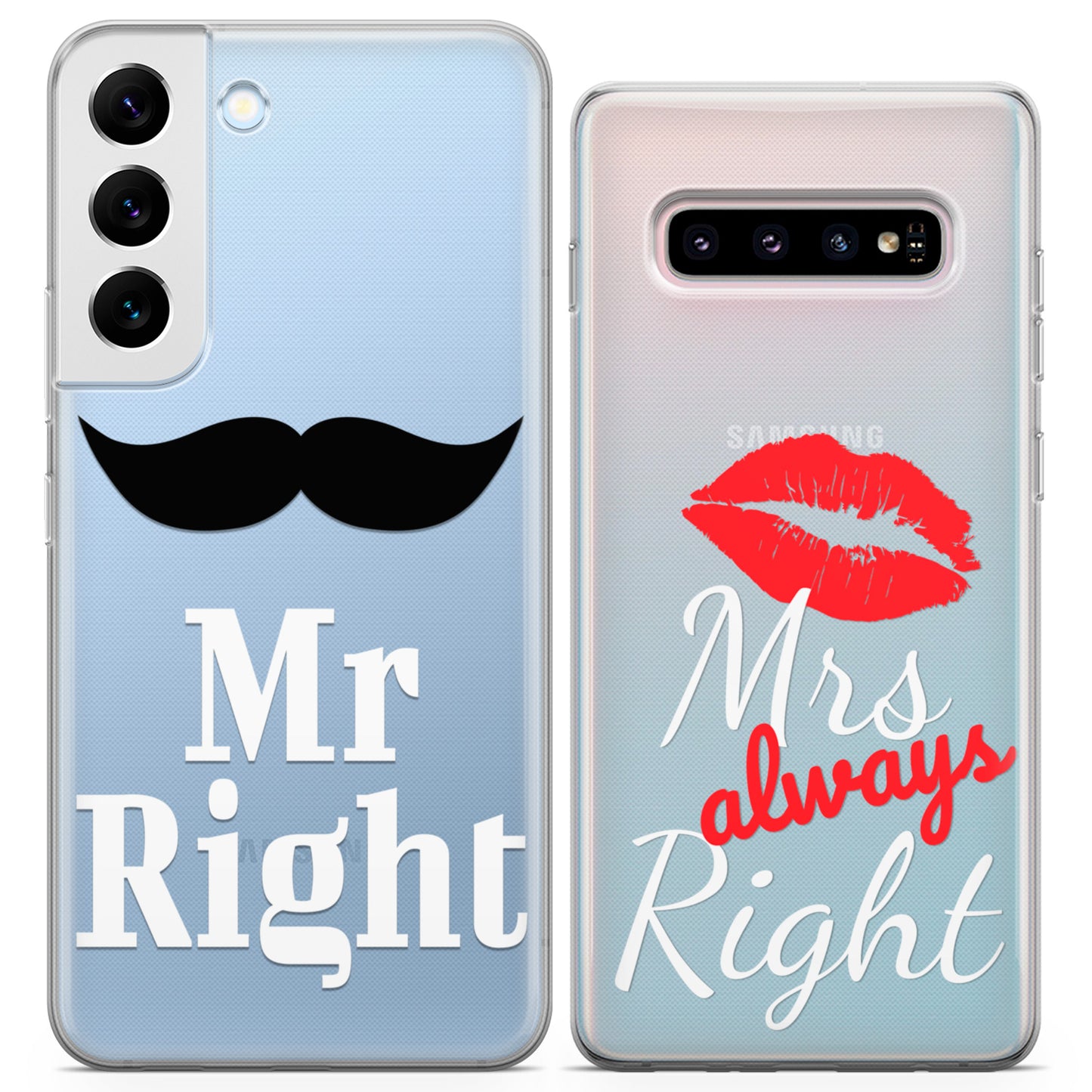 Cavka iPhone Couple Cases Mr Right and Mrs Always Right