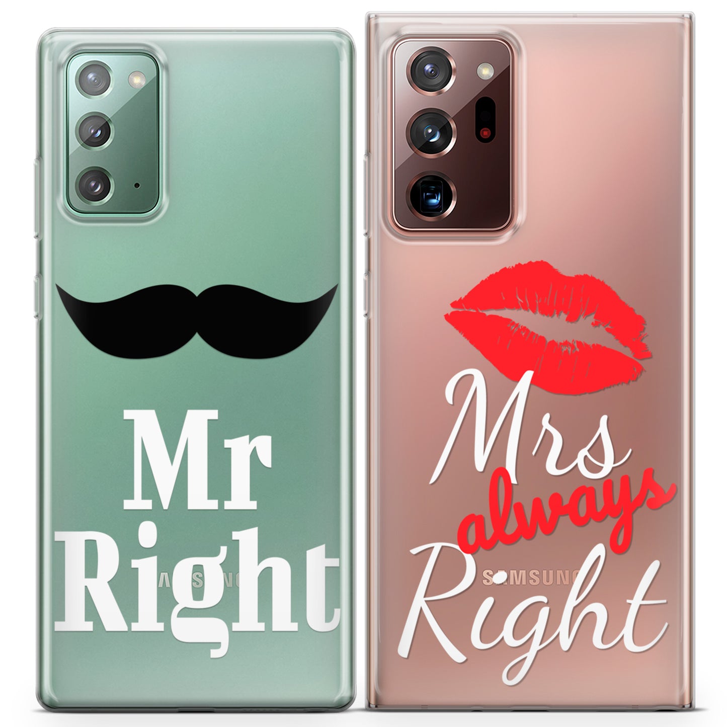 Cavka iPhone Couple Cases Mr Right and Mrs Always Right