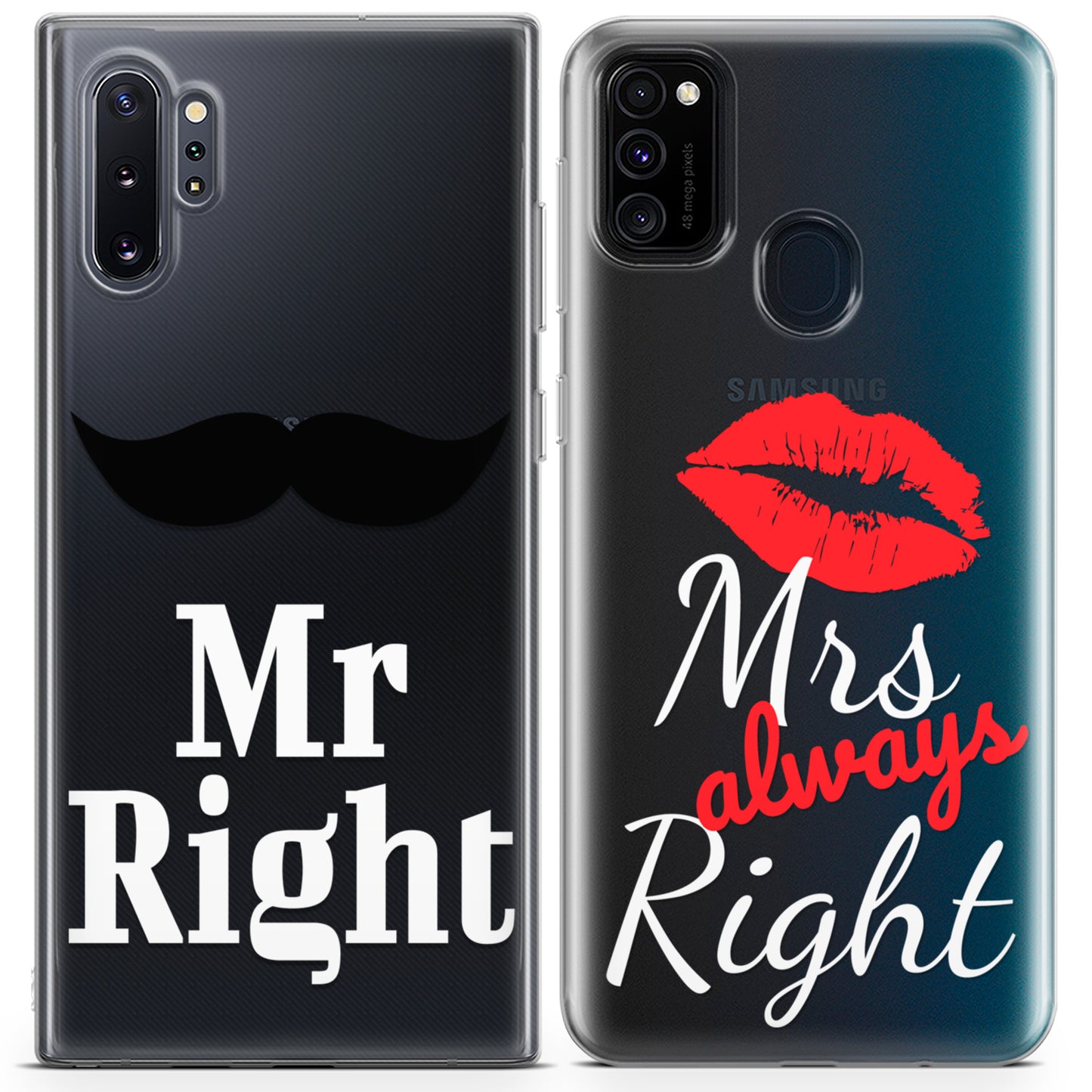 Cavka iPhone Couple Cases Mr Right and Mrs Always Right