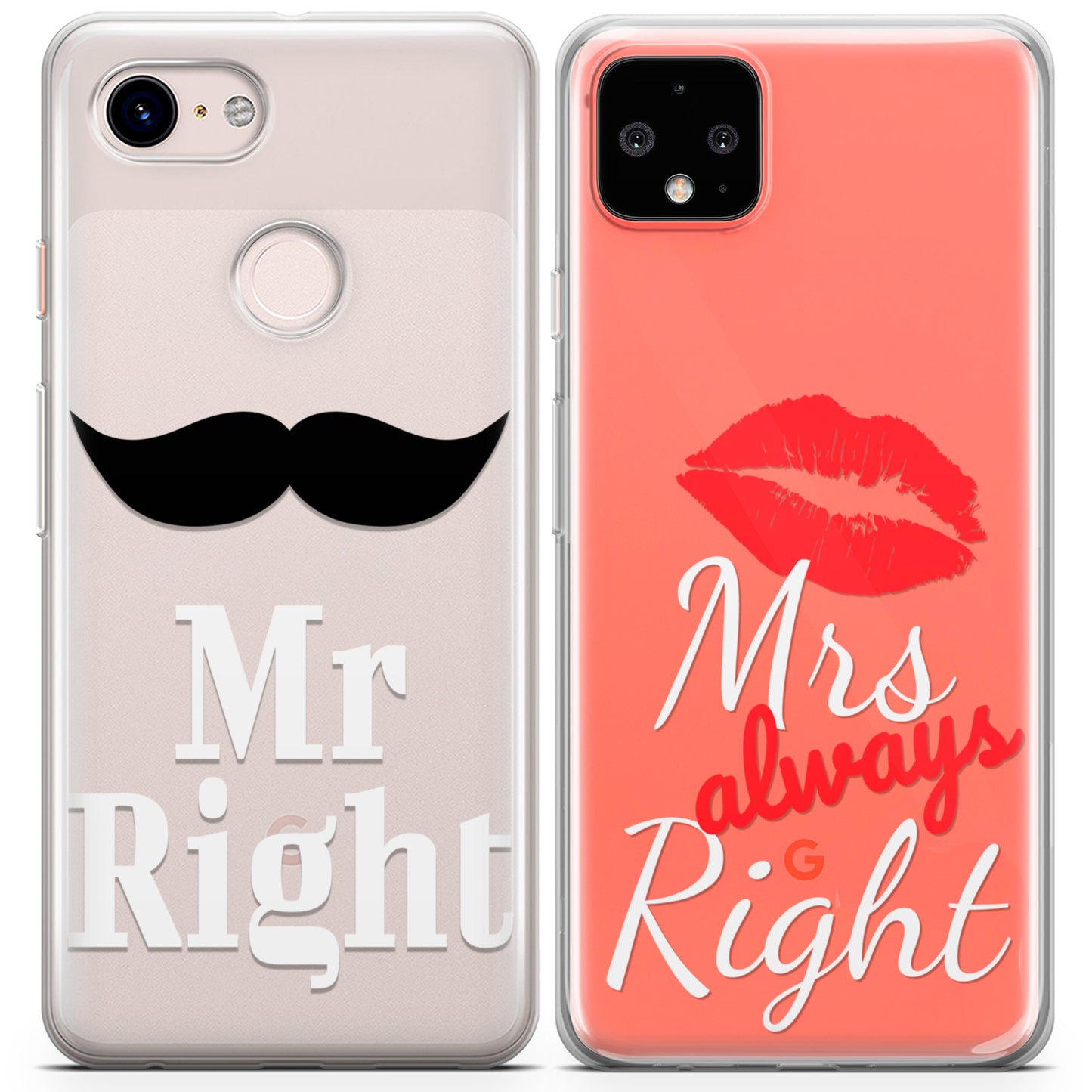 Cavka iPhone Couple Cases Mr Right and Mrs Always Right