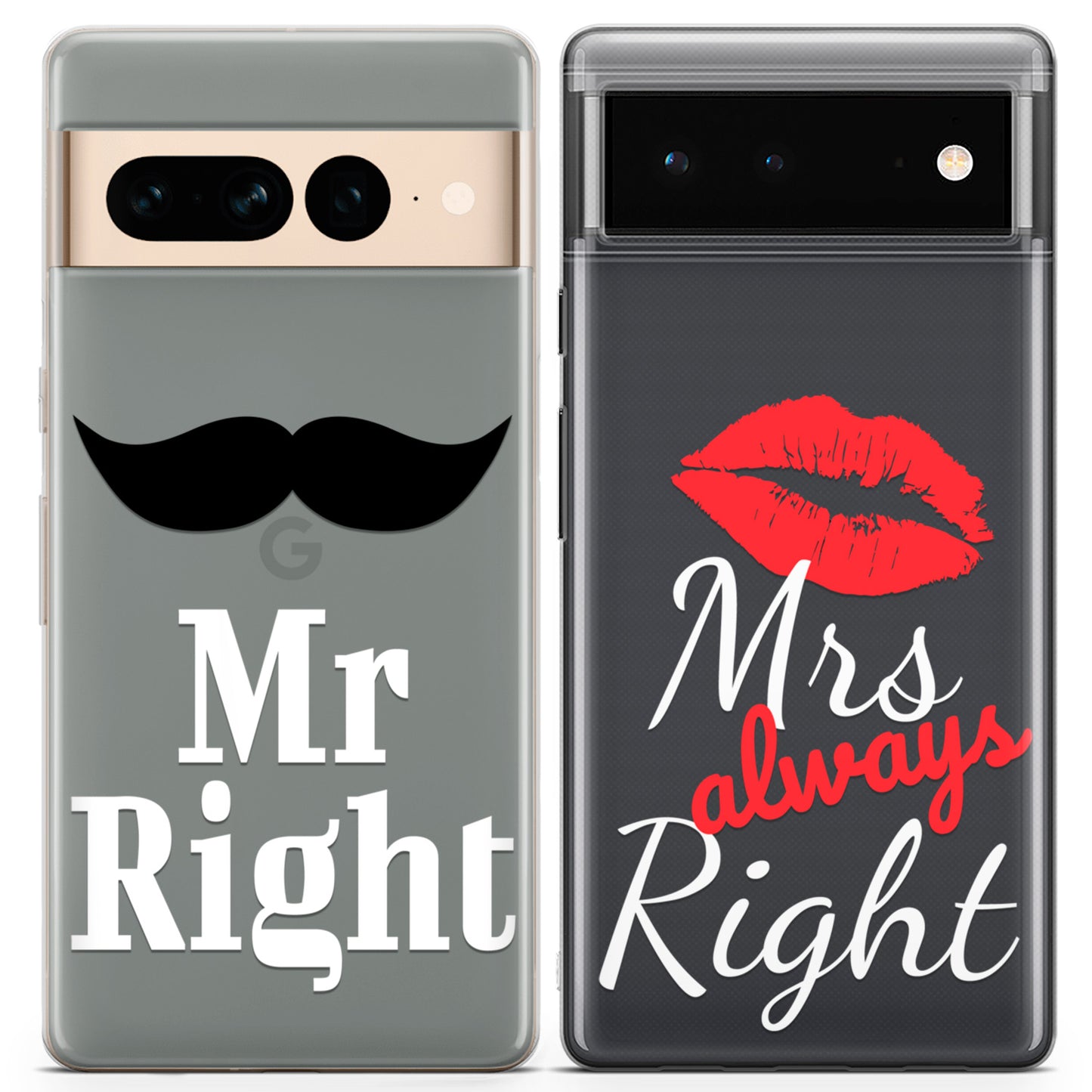 Cavka iPhone Couple Cases Mr Right and Mrs Always Right