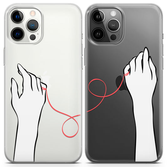 Cavka iPhone Couple Cases Red String Hands