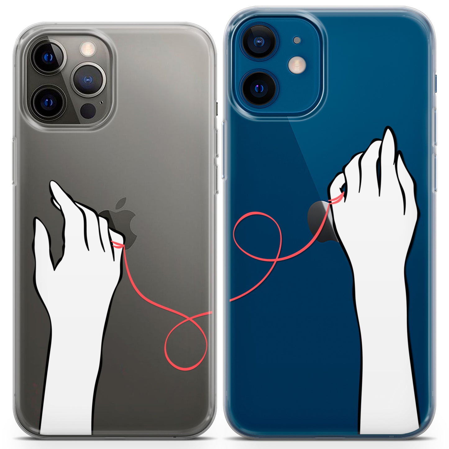 Cavka iPhone Couple Cases Red String Hands