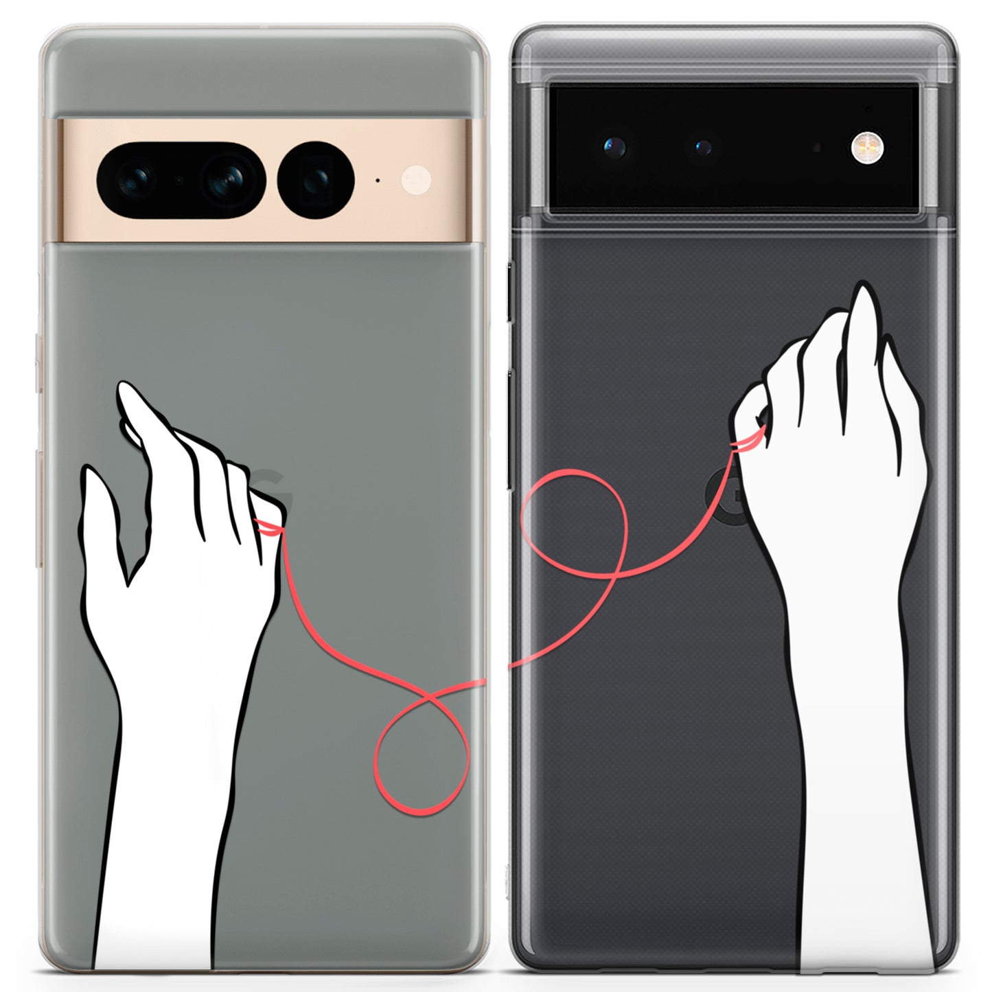 Cavka iPhone Couple Cases Red String Hands