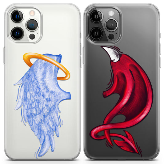 Cavka iPhone Couple Cases Angel and Devil Wing