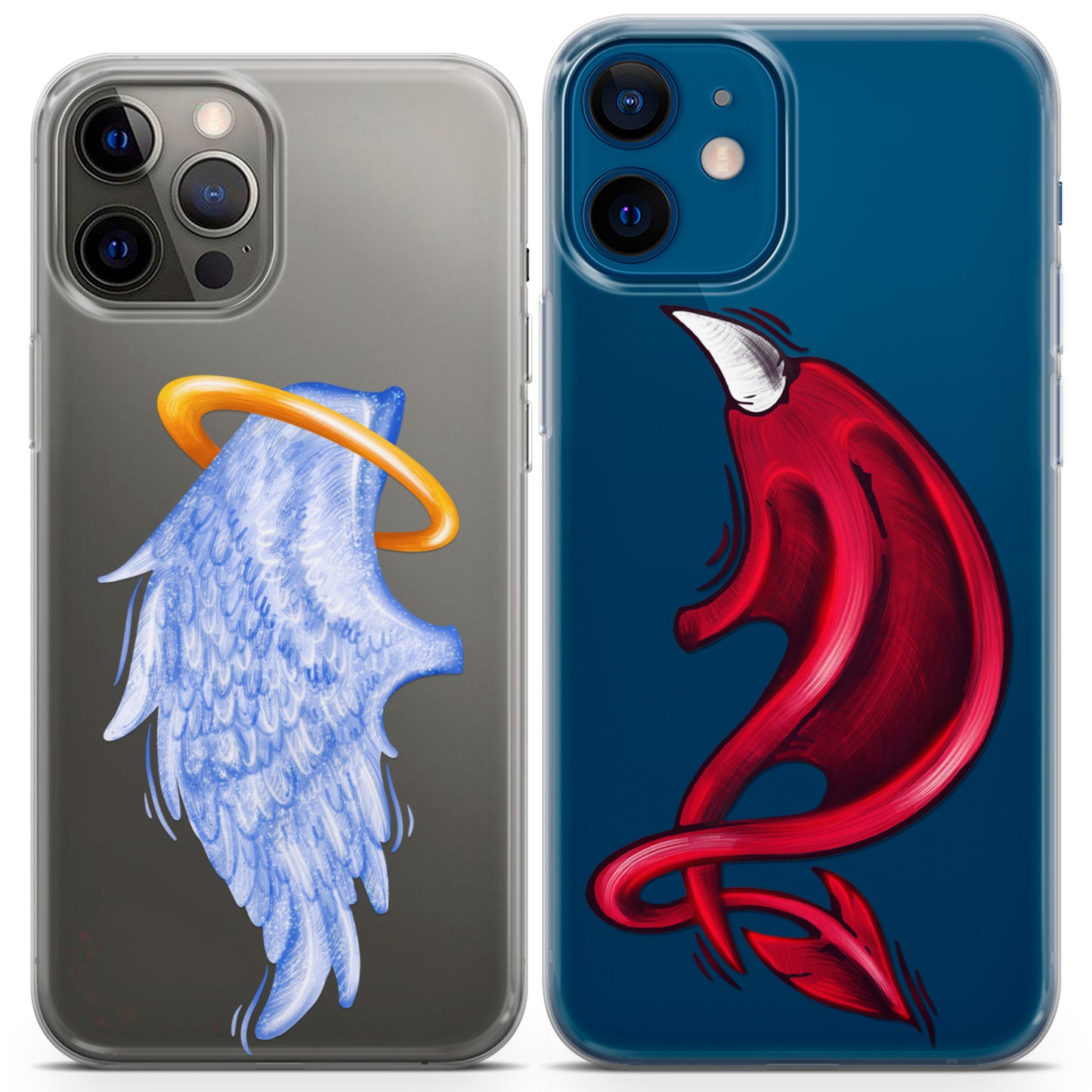 Cavka iPhone Couple Cases Angel and Devil Wing