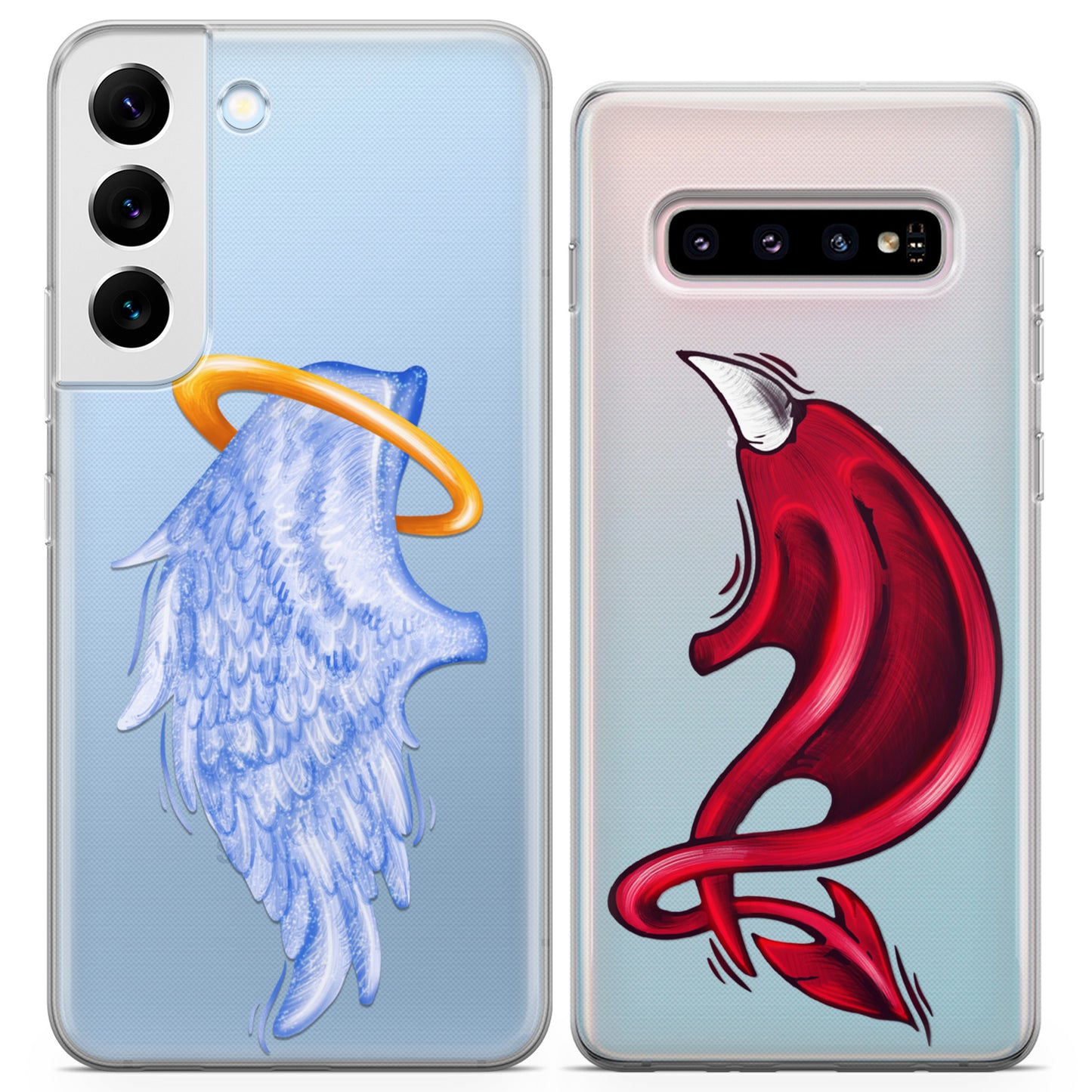 Cavka iPhone Couple Cases Angel and Devil Wing