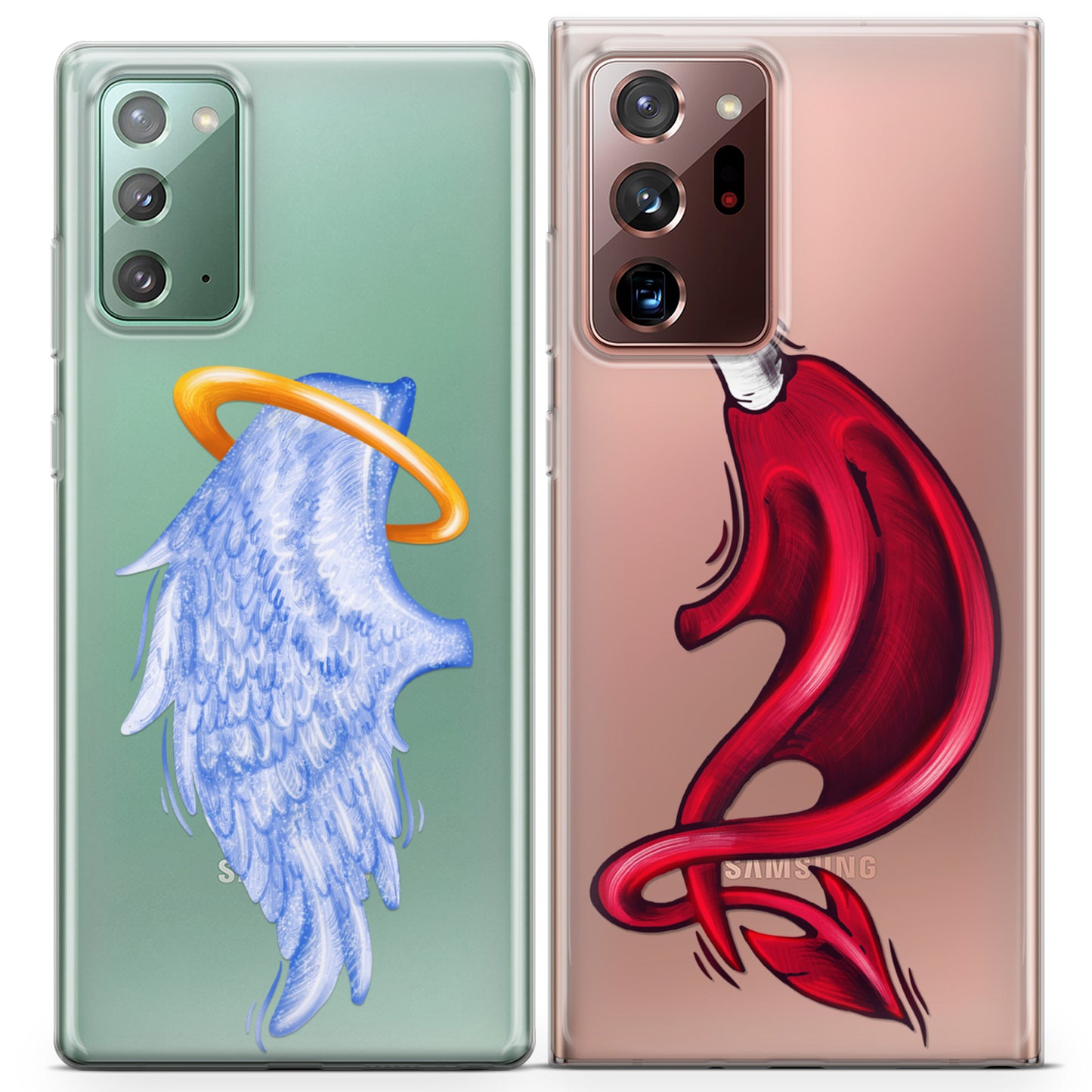 Cavka iPhone Couple Cases Angel and Devil Wing