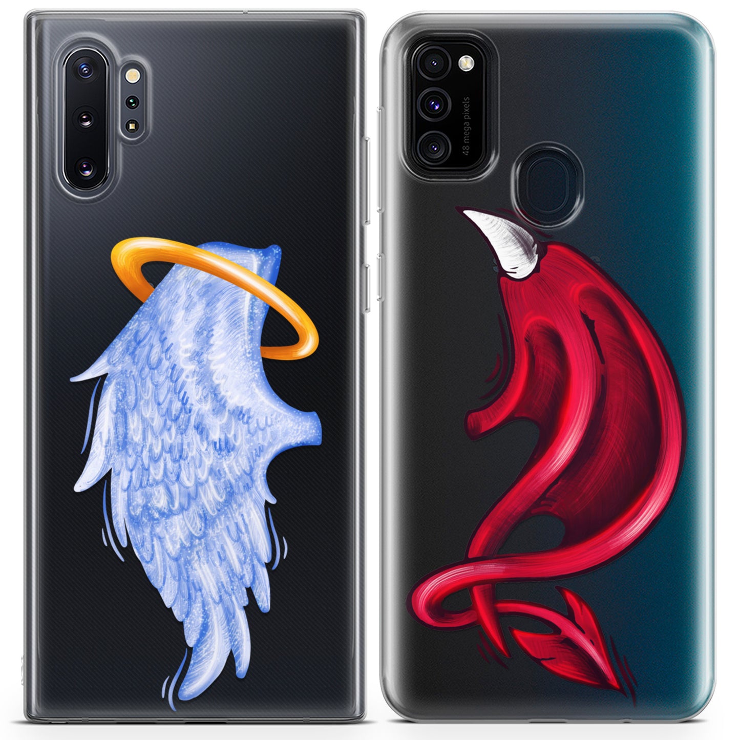 Cavka iPhone Couple Cases Angel and Devil Wing