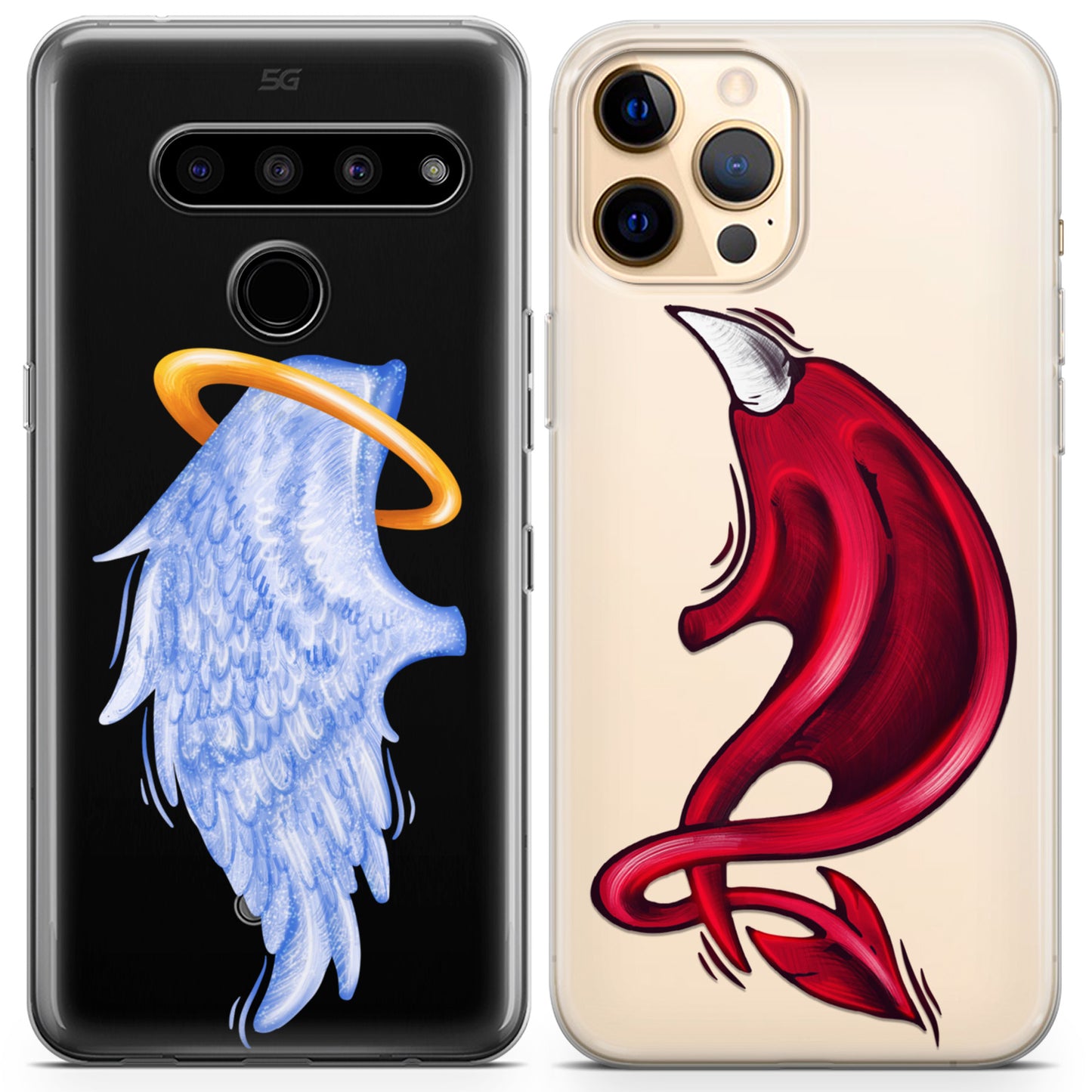 Cavka iPhone Couple Cases Angel and Devil Wing