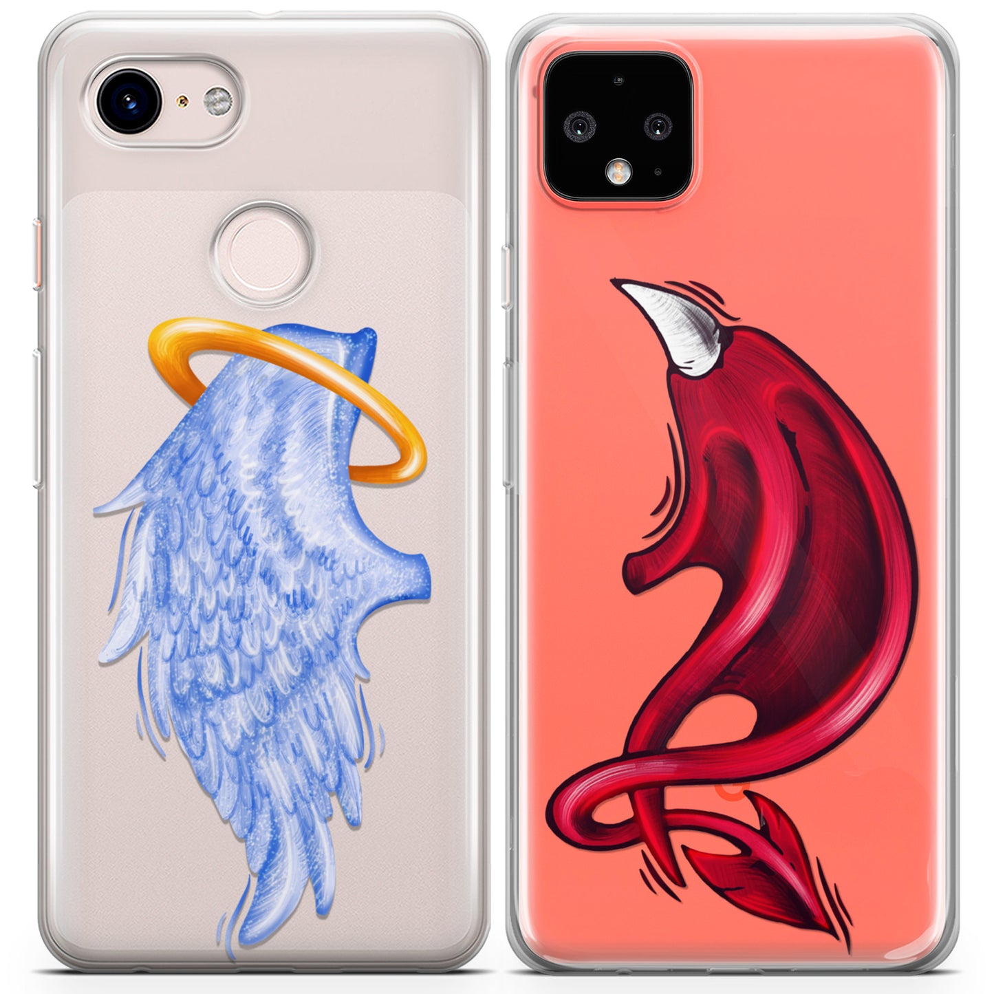 Cavka iPhone Couple Cases Angel and Devil Wing