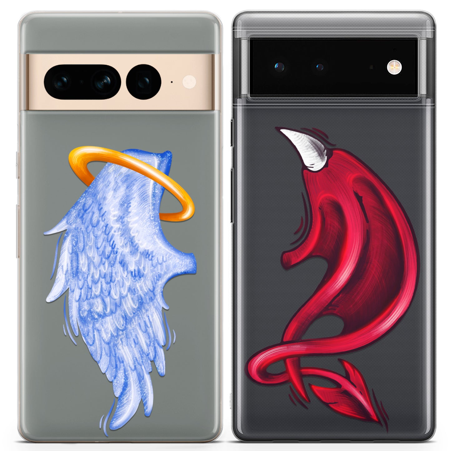 Cavka iPhone Couple Cases Angel and Devil Wing