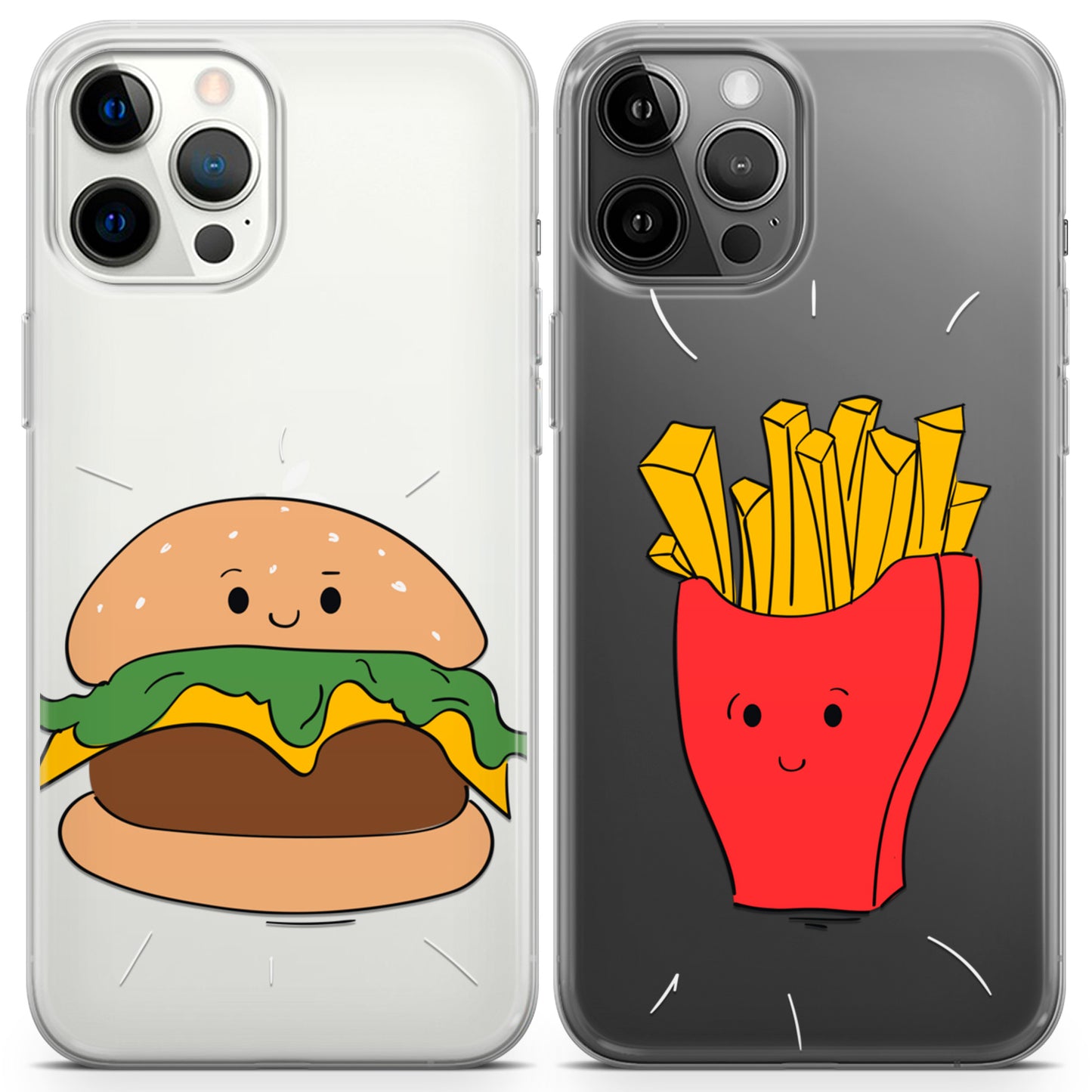 Cavka iPhone Couple Cases Burger and Fries