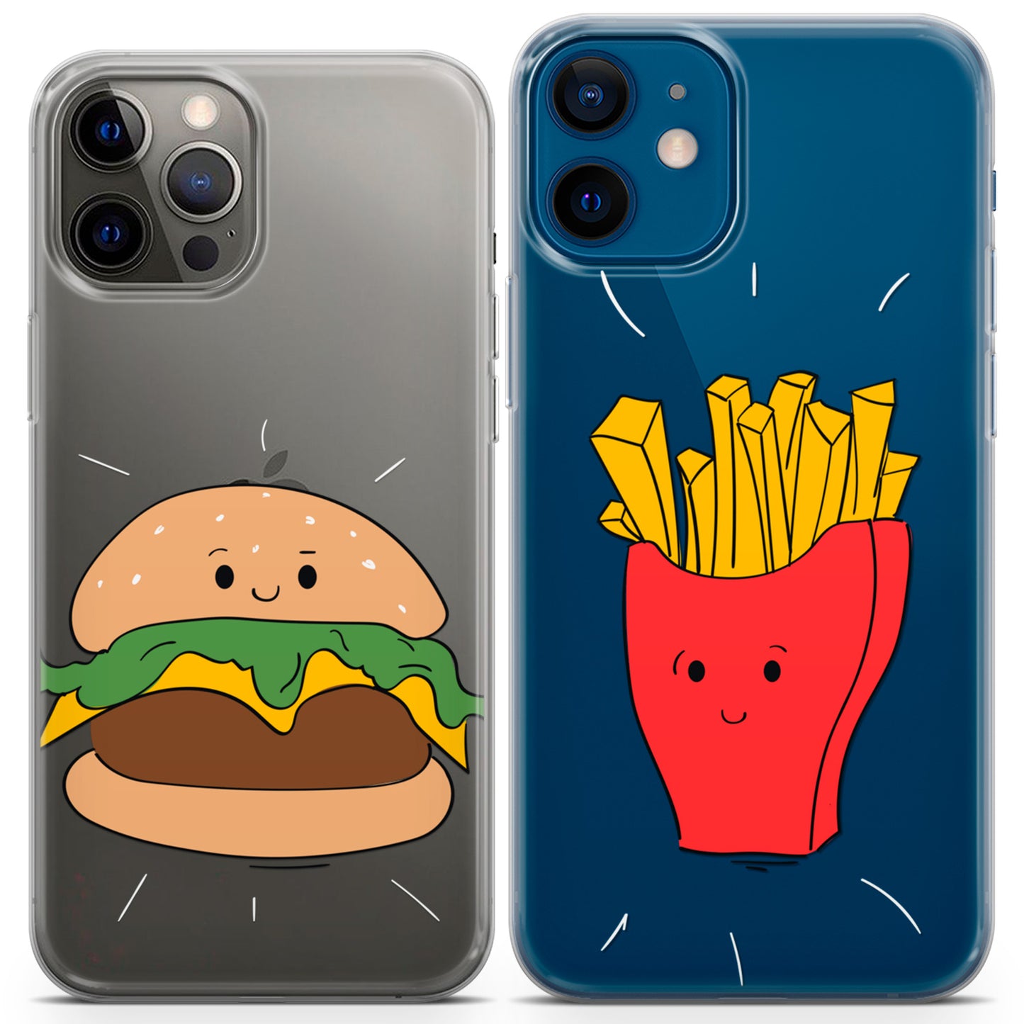 Cavka iPhone Couple Cases Burger and Fries