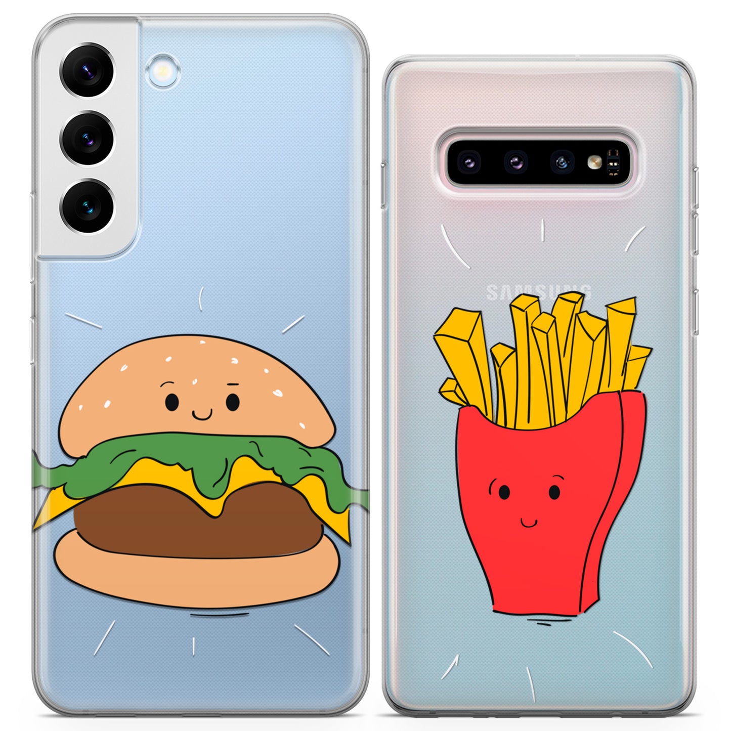 Cavka iPhone Couple Cases Burger and Fries