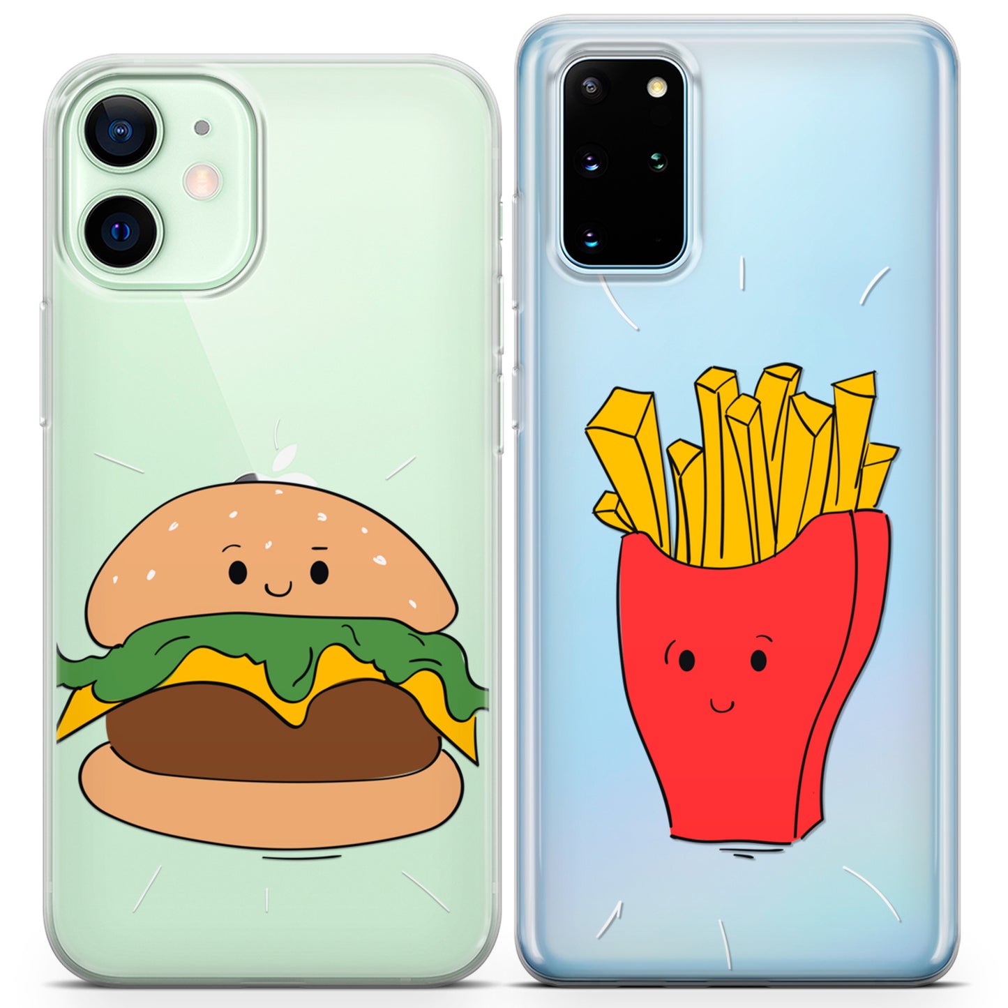 Cavka iPhone Couple Cases Burger and Fries