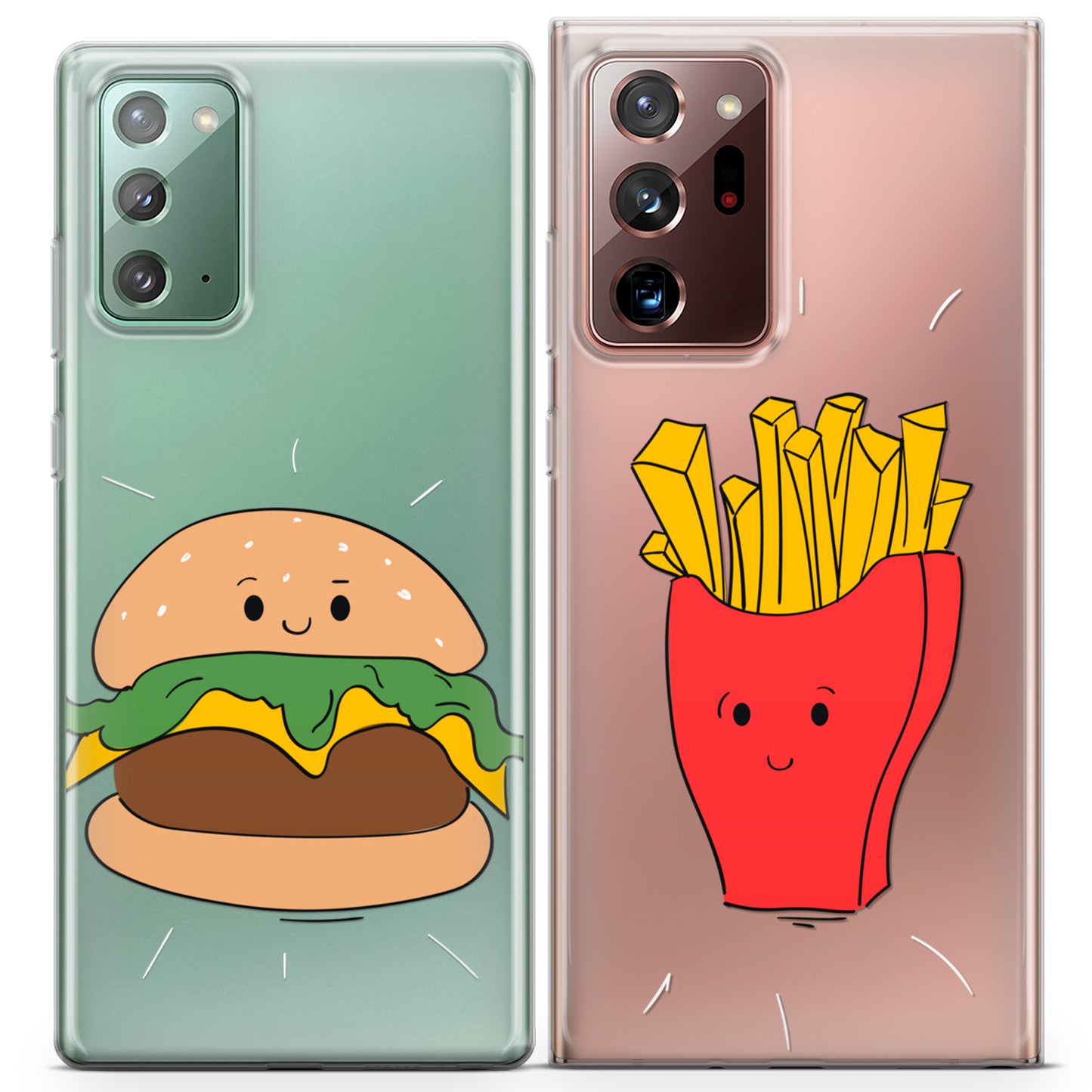 Cavka iPhone Couple Cases Burger and Fries