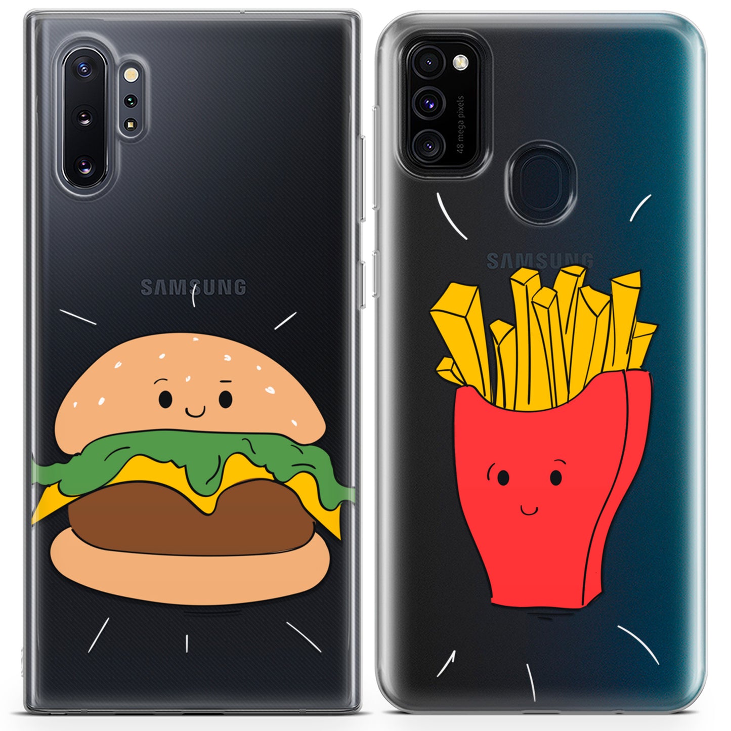 Cavka iPhone Couple Cases Burger and Fries