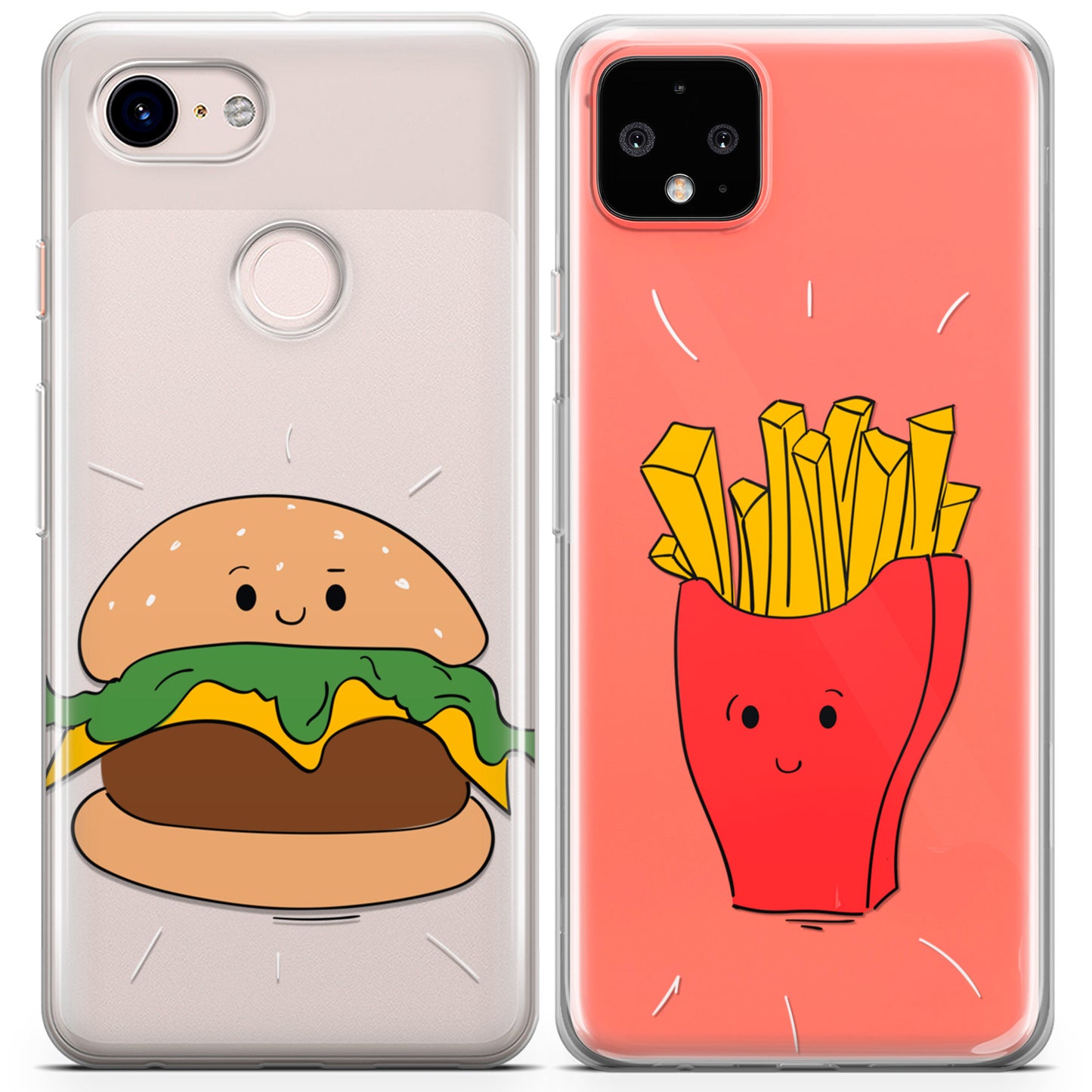 Cavka iPhone Couple Cases Burger and Fries