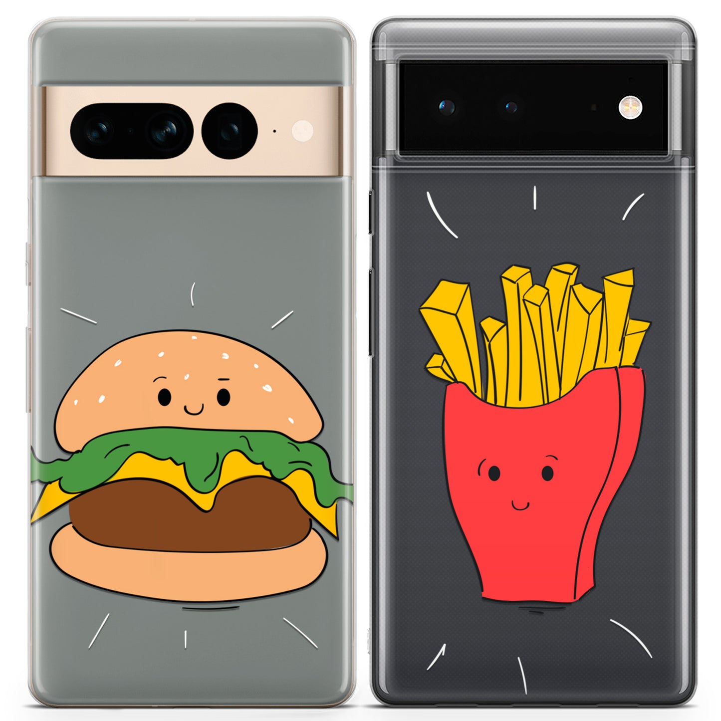 Cavka iPhone Couple Cases Burger and Fries