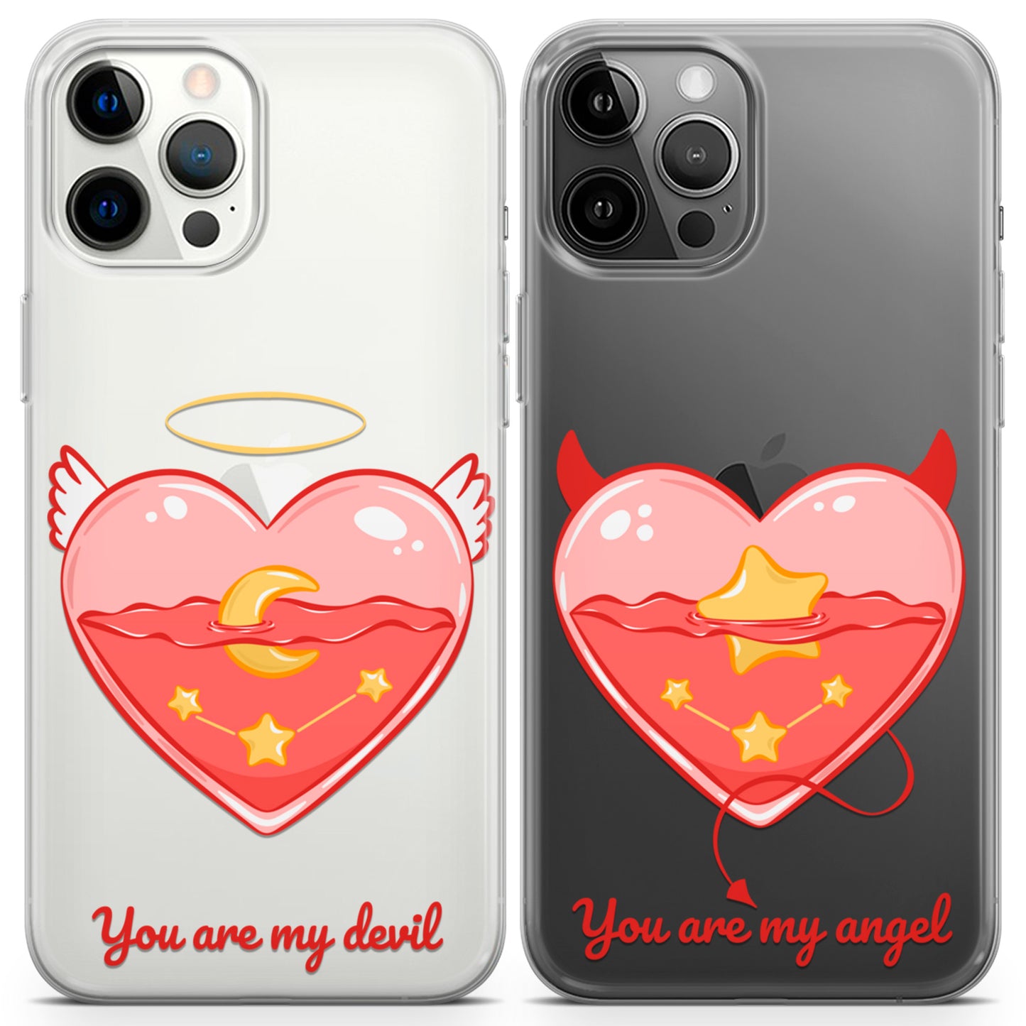 Cavka iPhone Couple Cases Celestial Angel and Devil