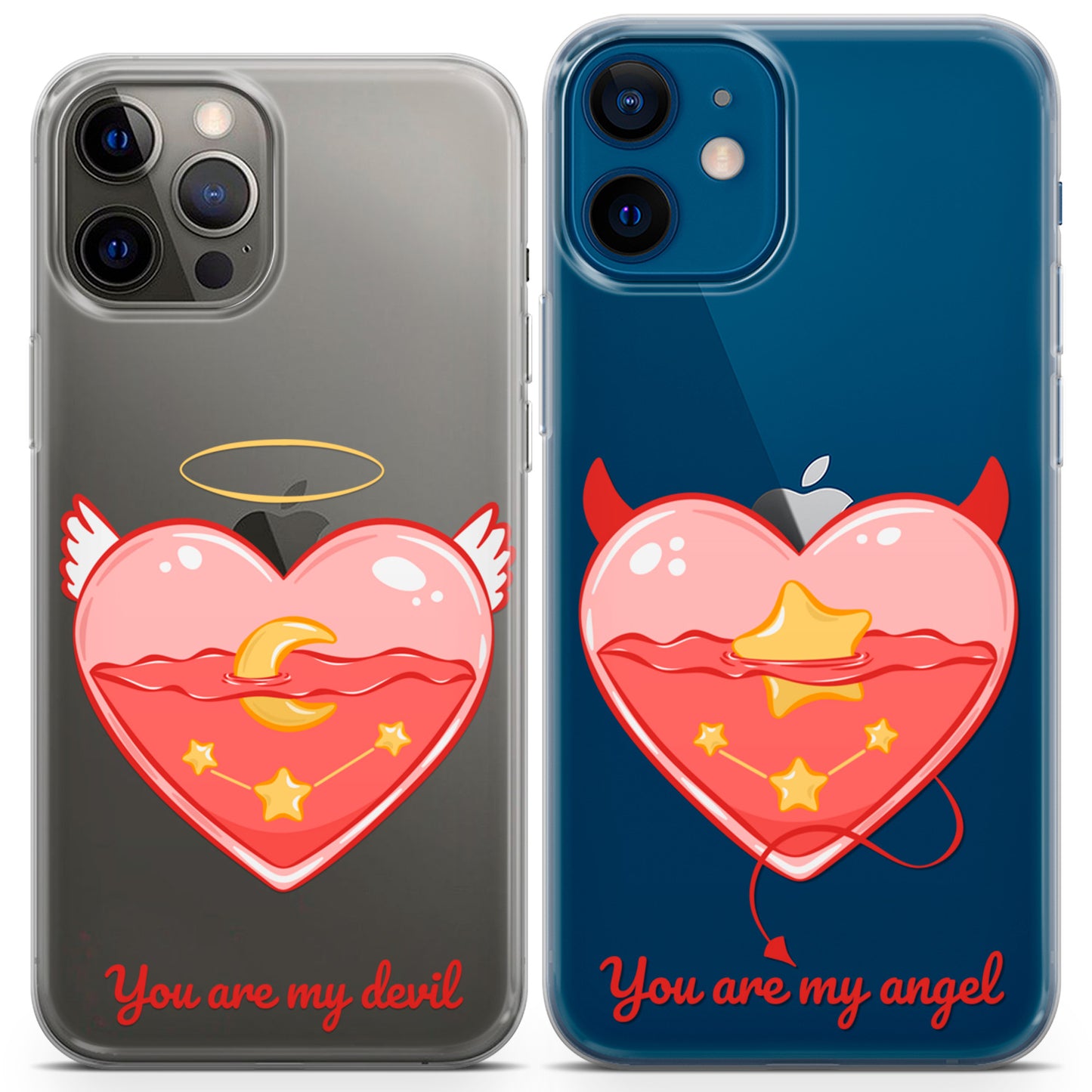 Cavka iPhone Couple Cases Celestial Angel and Devil