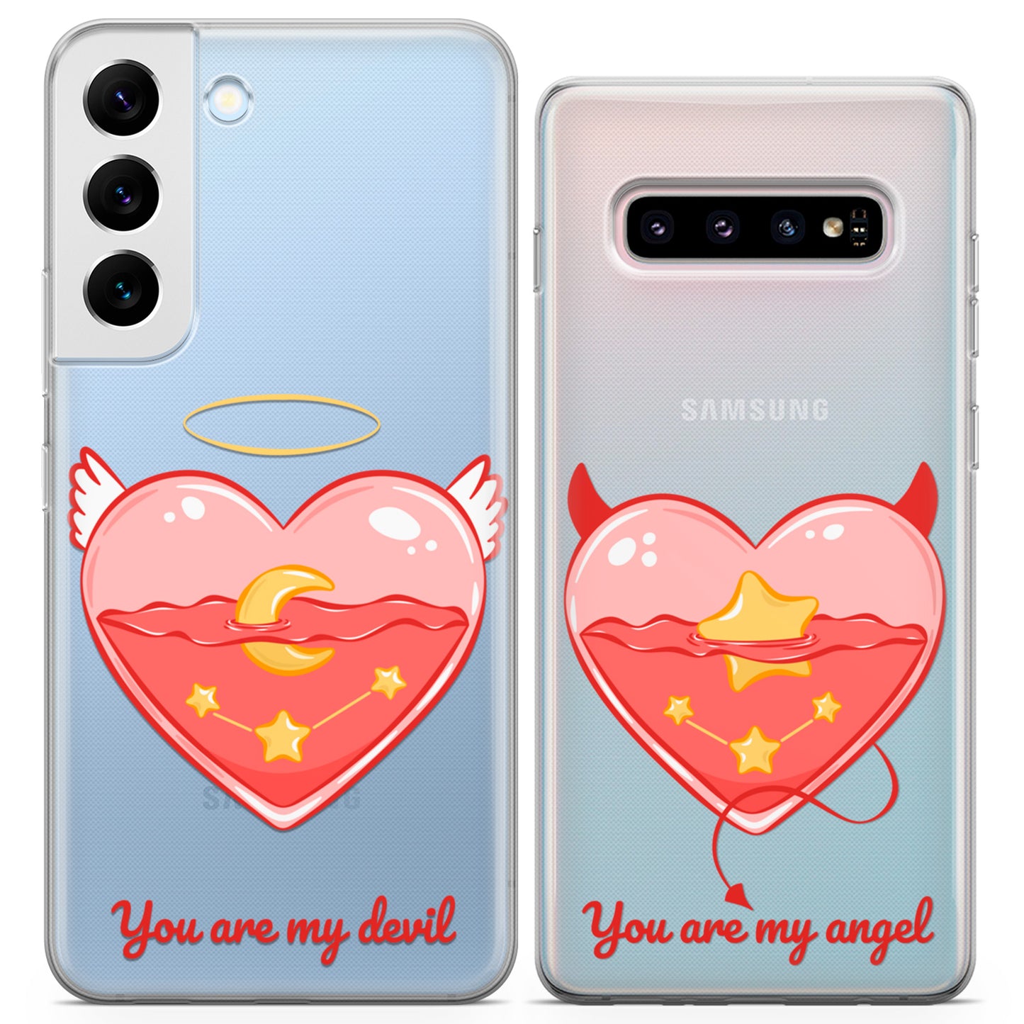 Cavka iPhone Couple Cases Celestial Angel and Devil