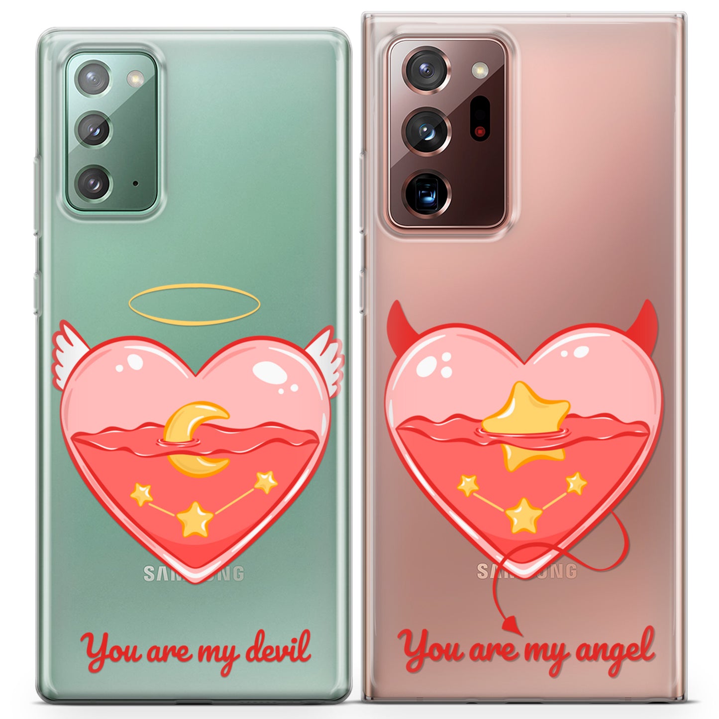 Cavka iPhone Couple Cases Celestial Angel and Devil