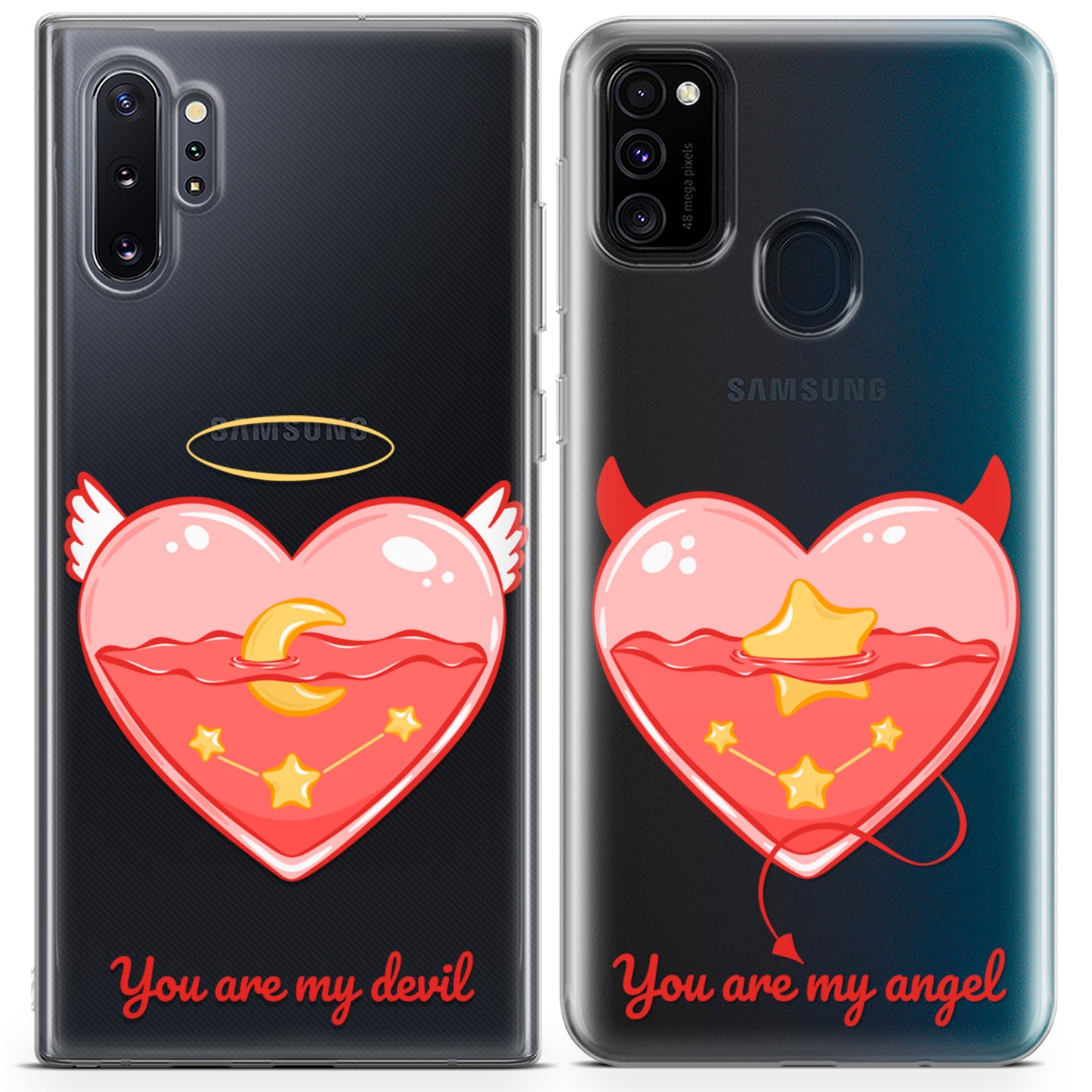 Cavka iPhone Couple Cases Celestial Angel and Devil