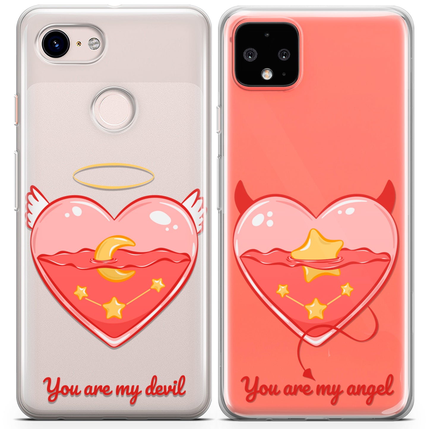 Cavka iPhone Couple Cases Celestial Angel and Devil