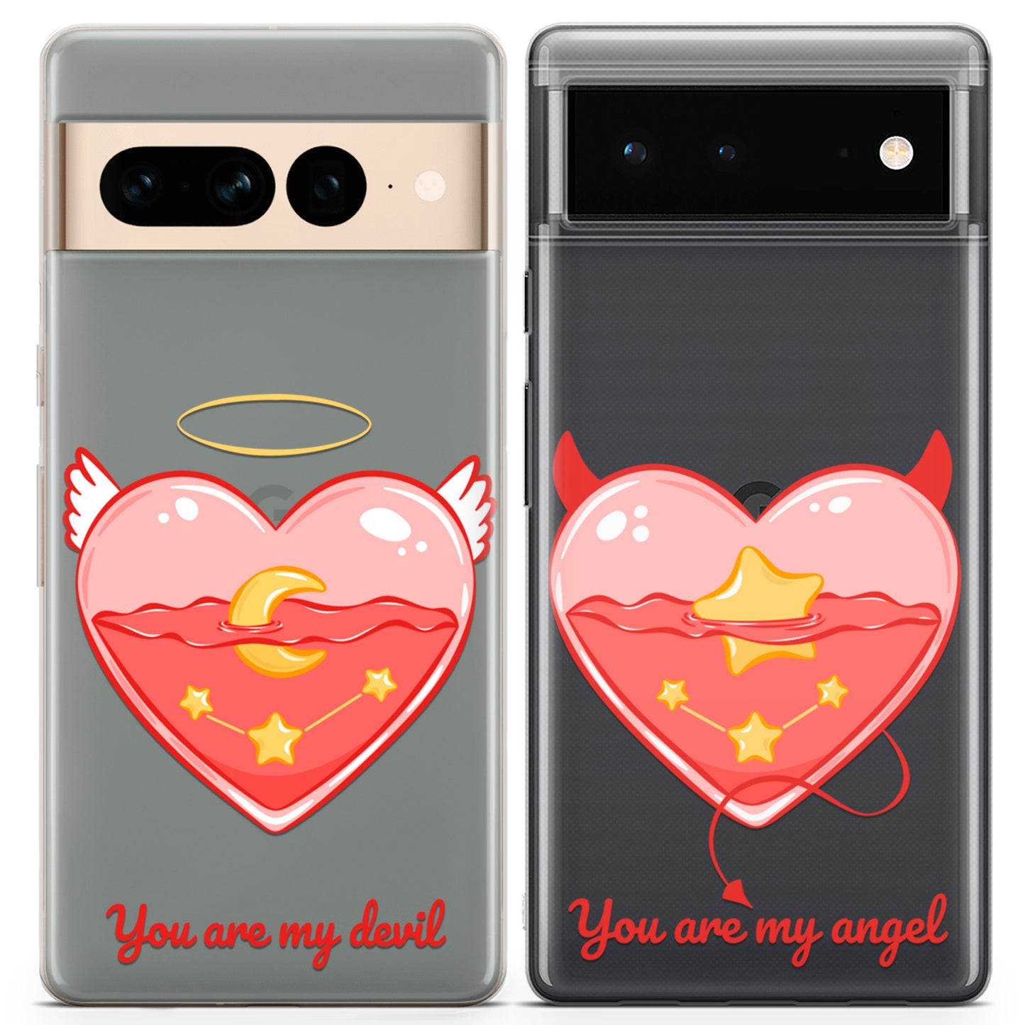 Cavka iPhone Couple Cases Celestial Angel and Devil