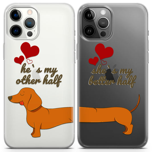 Cavka iPhone Couple Cases Long Dog