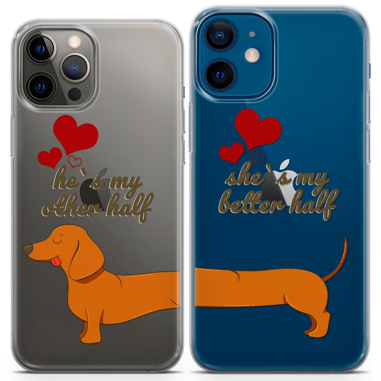 Cavka iPhone Couple Cases Long Dog