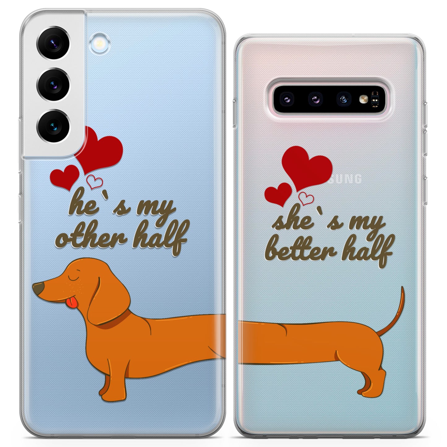 Cavka iPhone Couple Cases Long Dog