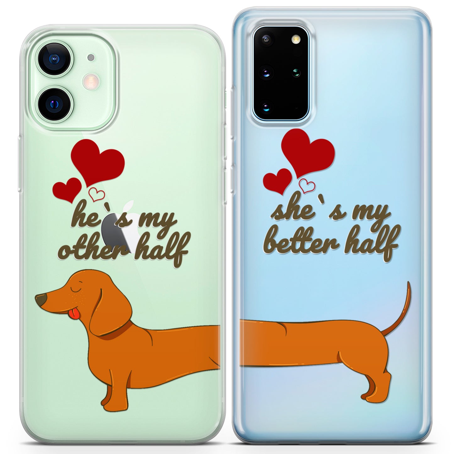 Cavka iPhone Couple Cases Long Dog