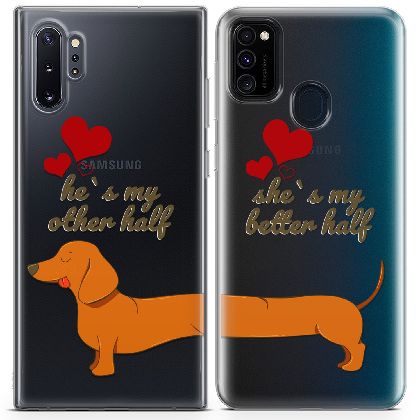 Cavka iPhone Couple Cases Long Dog