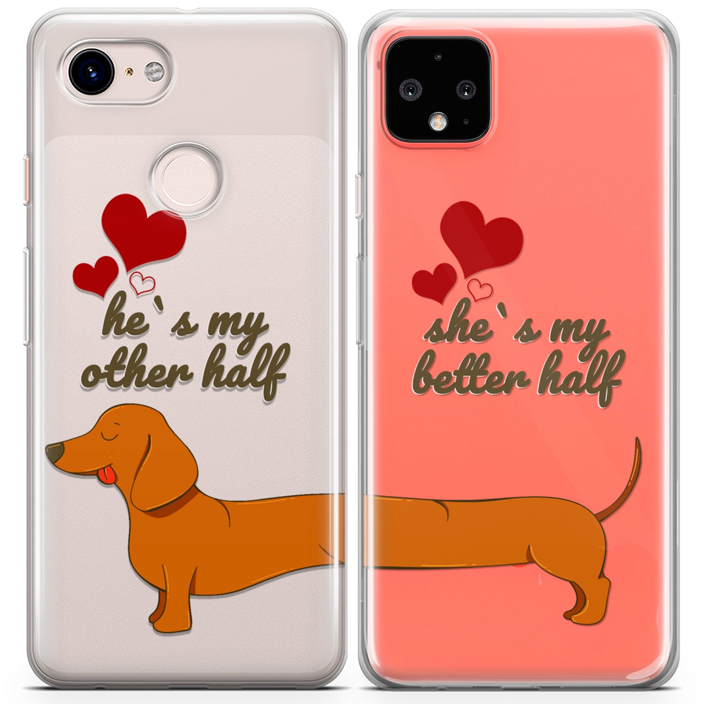 Cavka iPhone Couple Cases Long Dog