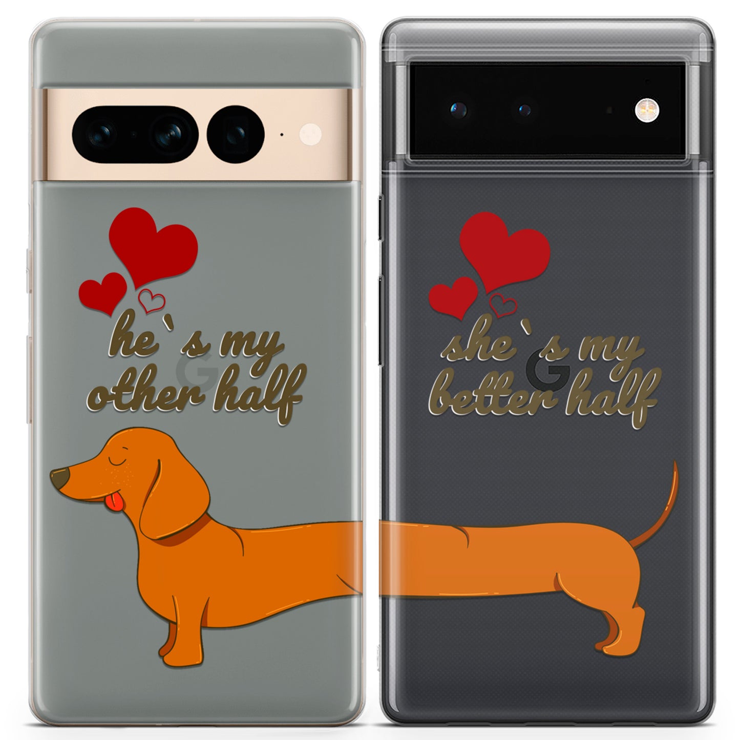 Cavka iPhone Couple Cases Long Dog