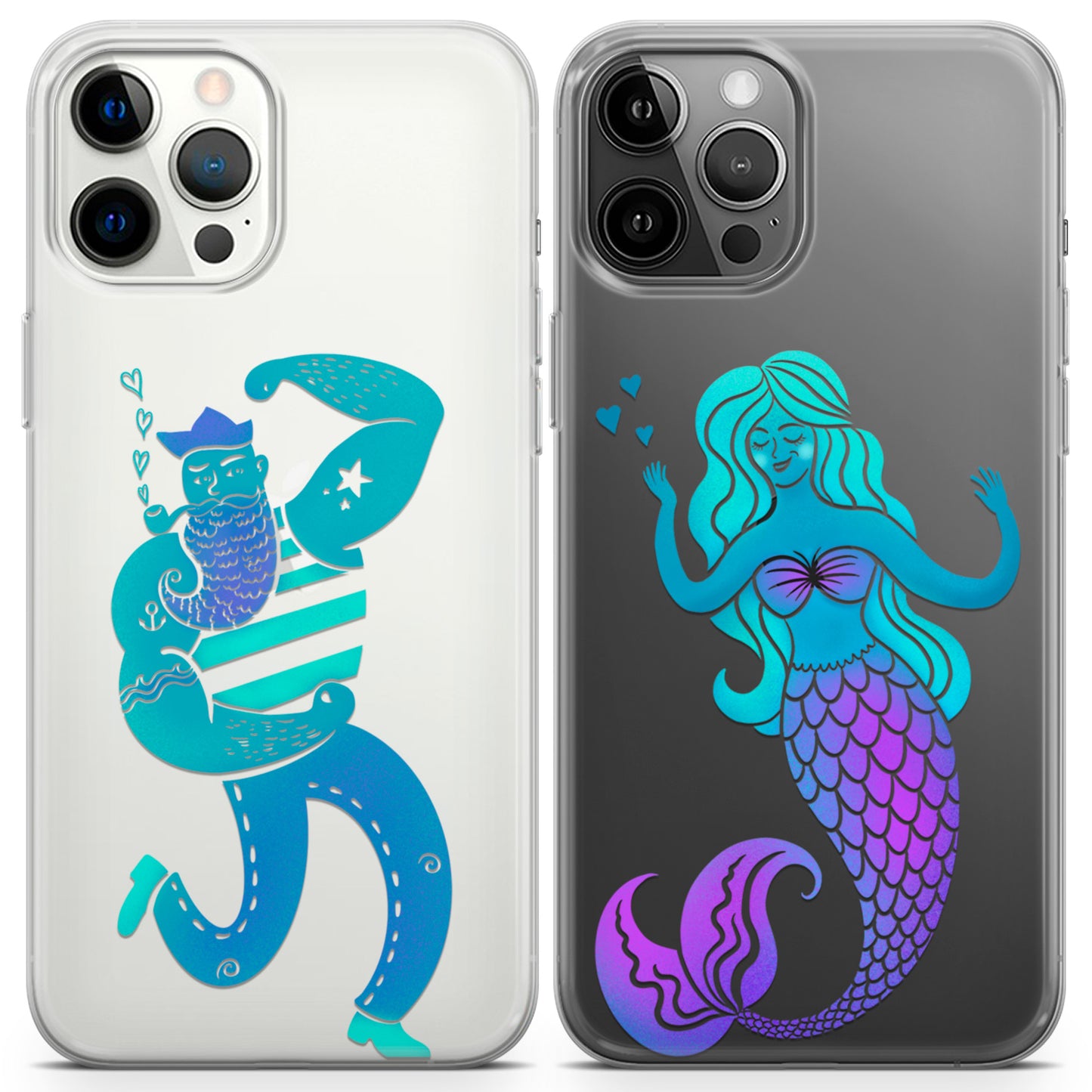 Cavka iPhone Couple Cases Sailor and Mermaid