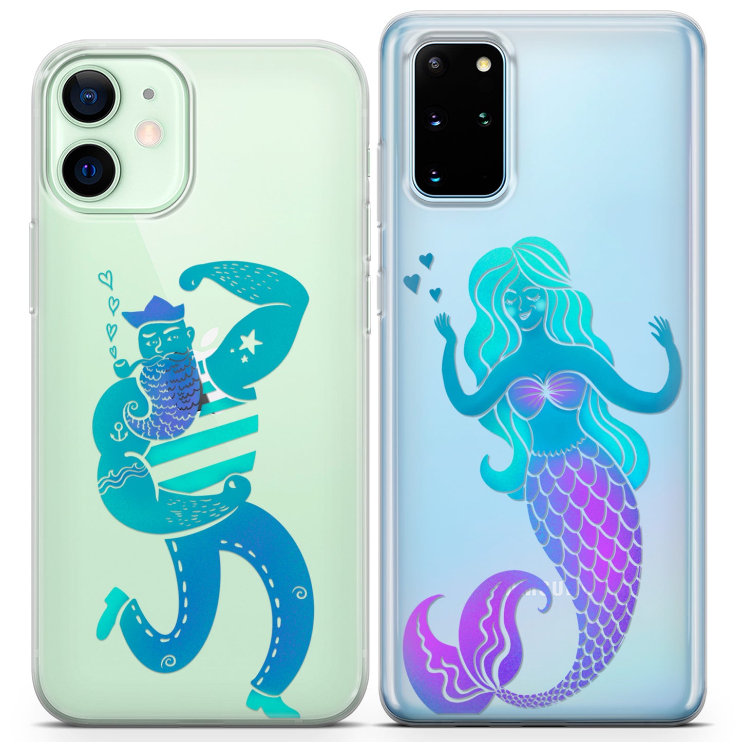 Cavka iPhone Couple Cases Sailor and Mermaid